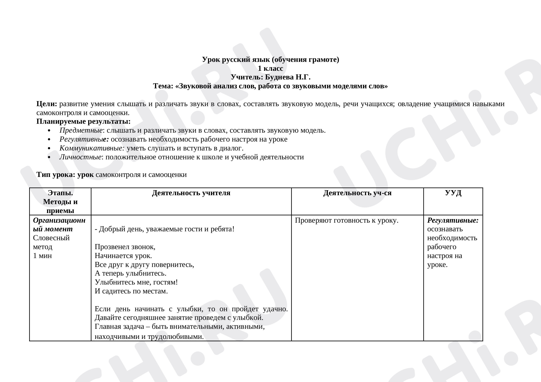 Предпросмотр материала Звуковой анализ слов, работа со звуковыми моделями слов