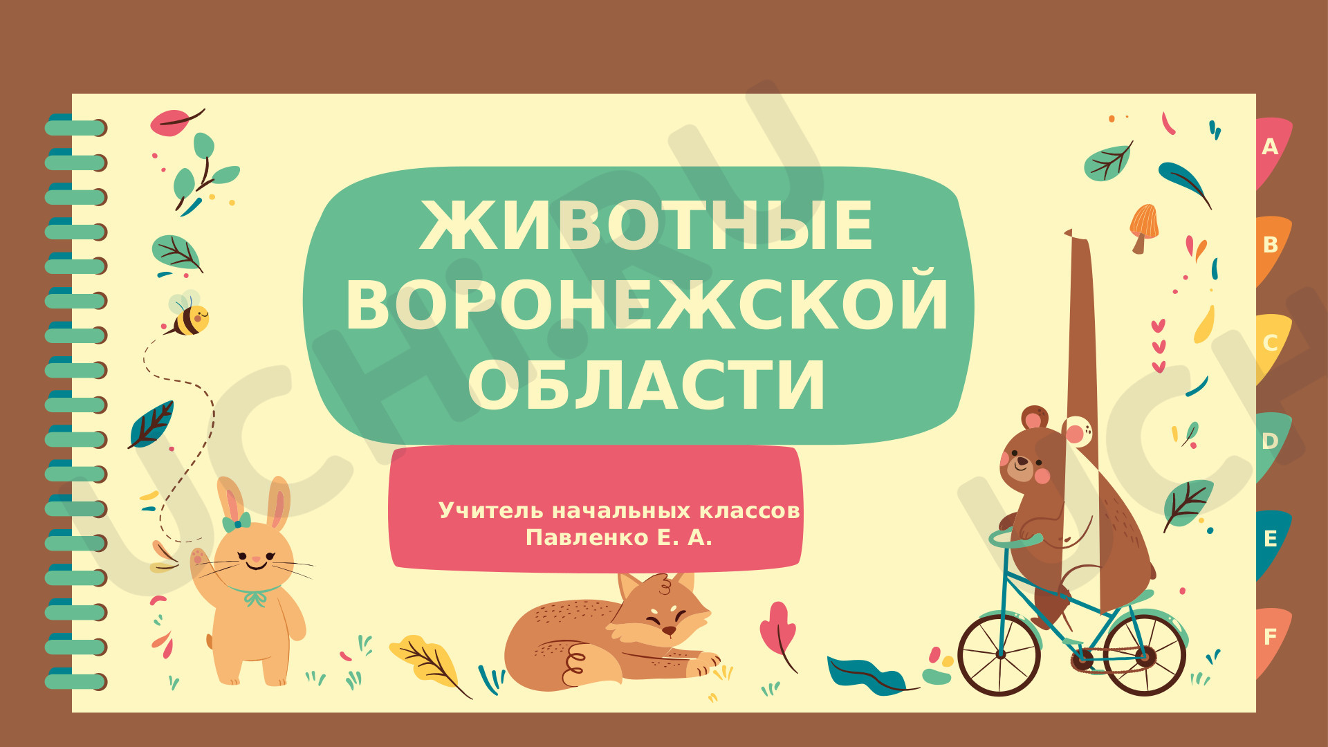 Предпросмотр материала Презентация к уроку окружающего мира по теме: Животные Воронежской области