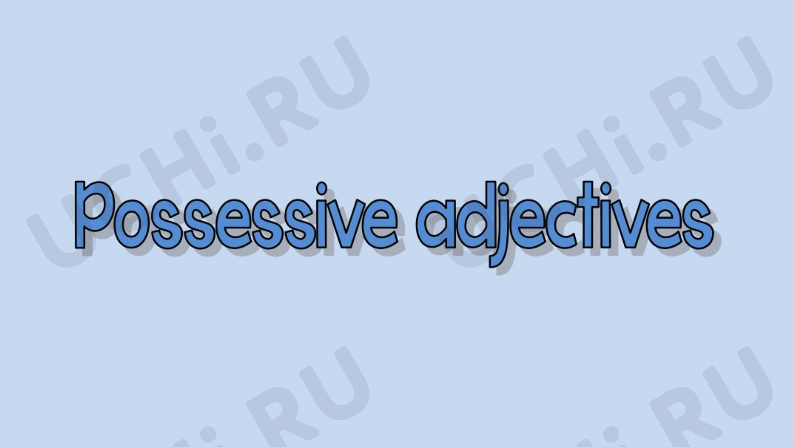 Предпросмотр материала Презентация по теме:  Possessive adjectives quiz