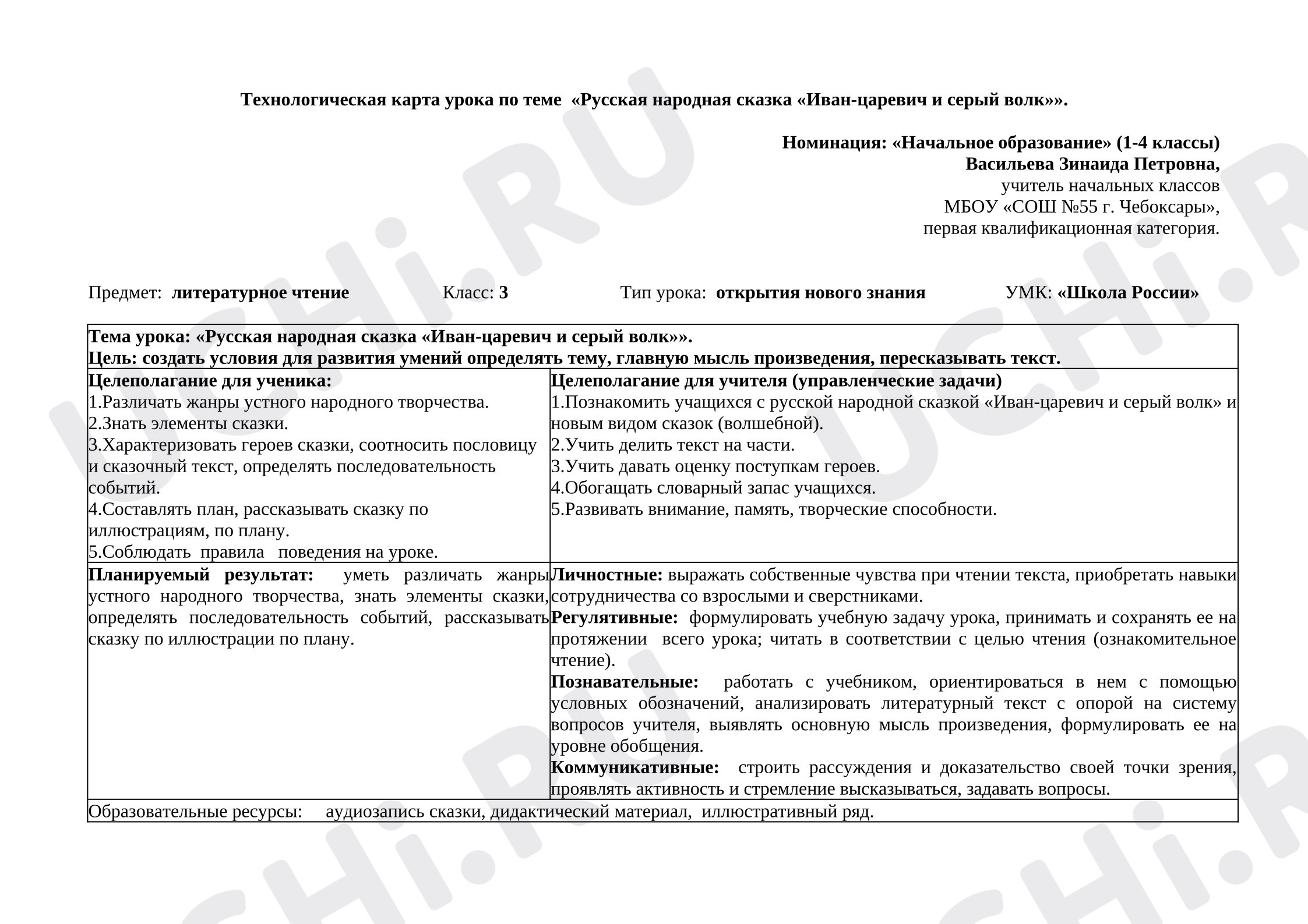 Предпросмотр материала Русская народная сказка «Иван-царевич и серый волк»