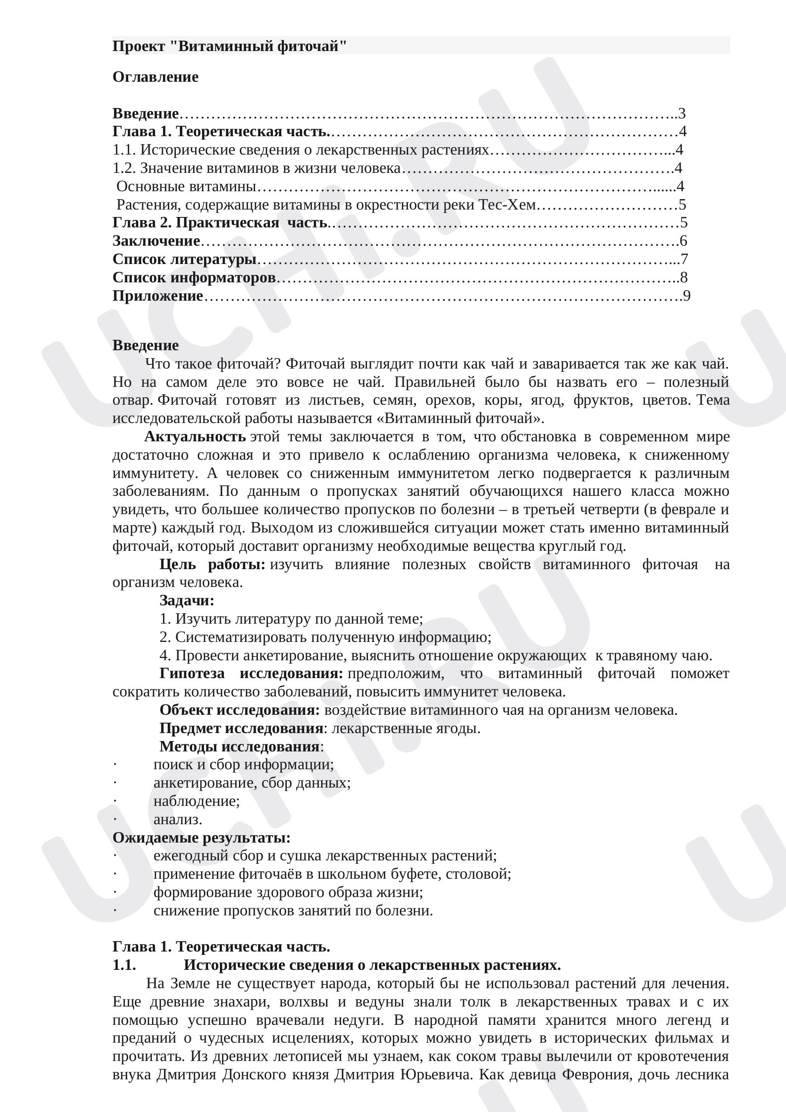 Предпросмотр материала Витаминный фиточай