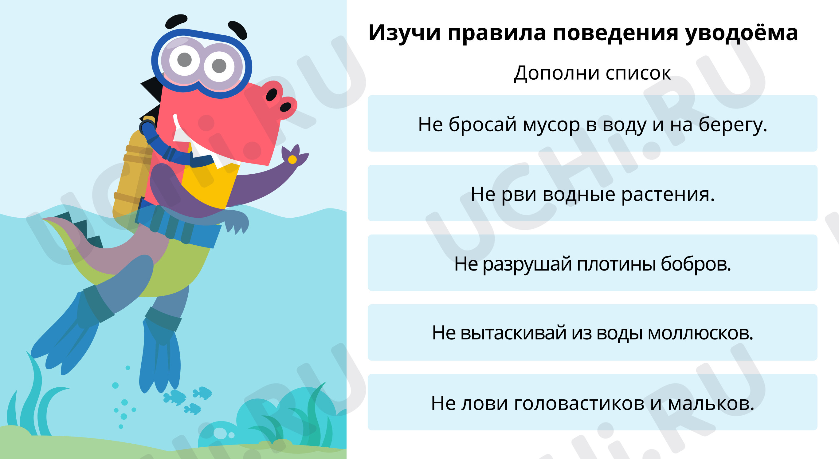 Контрольная работа за 1 полугодие 4 класса. Окружающий мир 4 класс: Жизнь в  пресных водах | Учи.ру