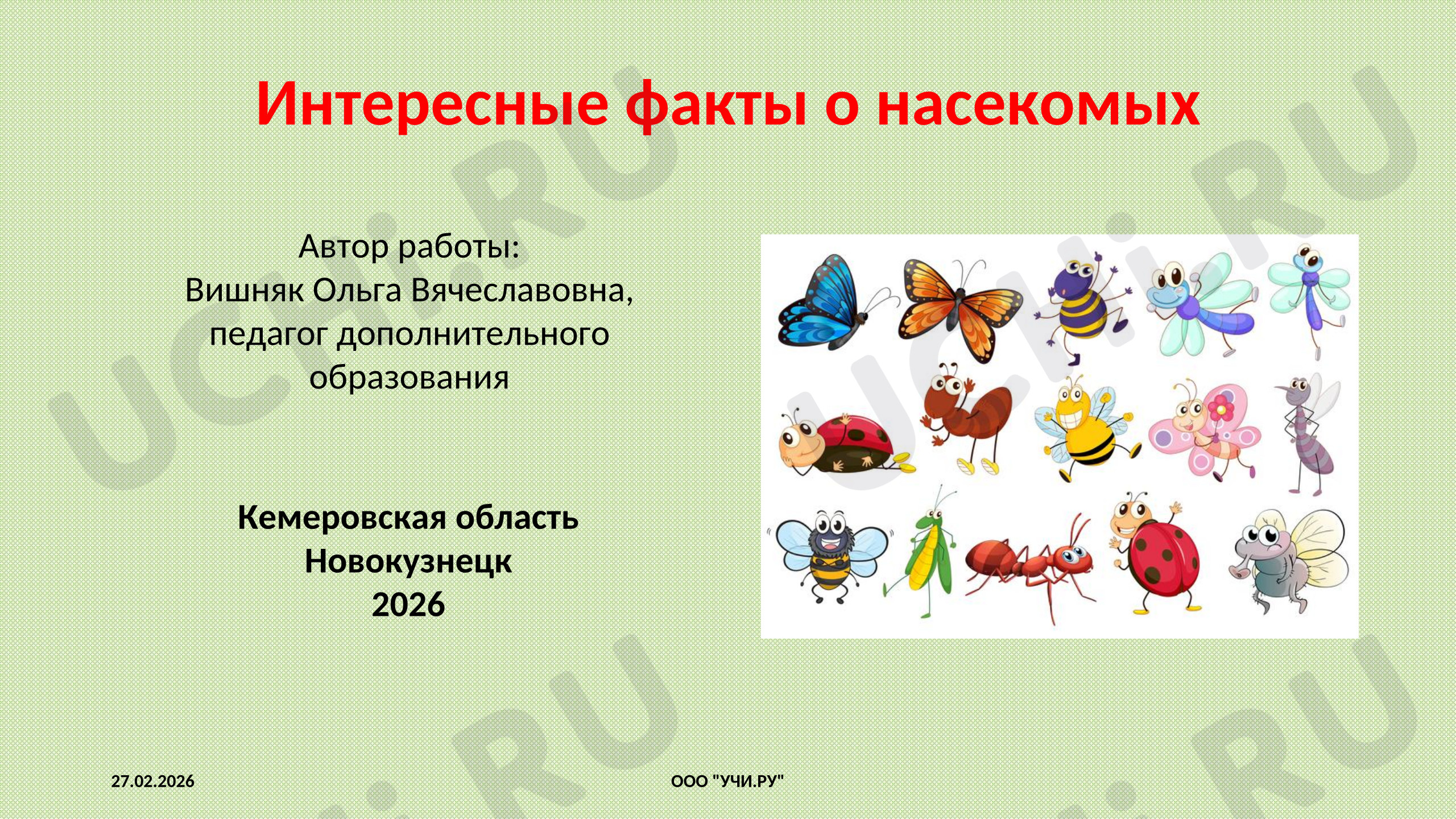 Предпросмотр материала Интересные факты о насекомых