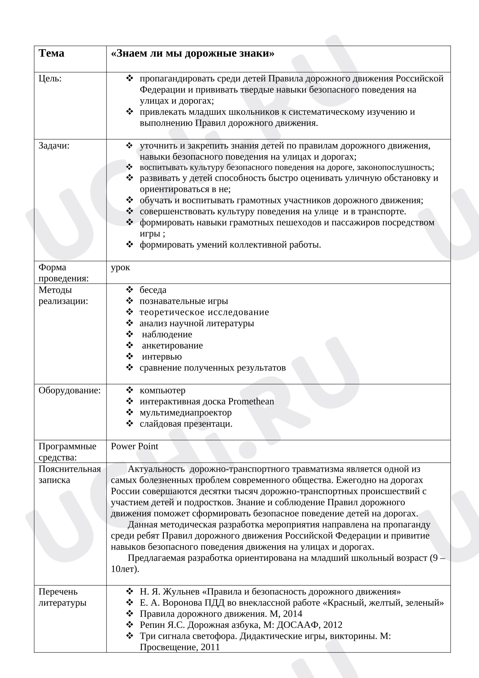 Предпросмотр материала План занятия. «Знаем ли мы дорожные знаки».