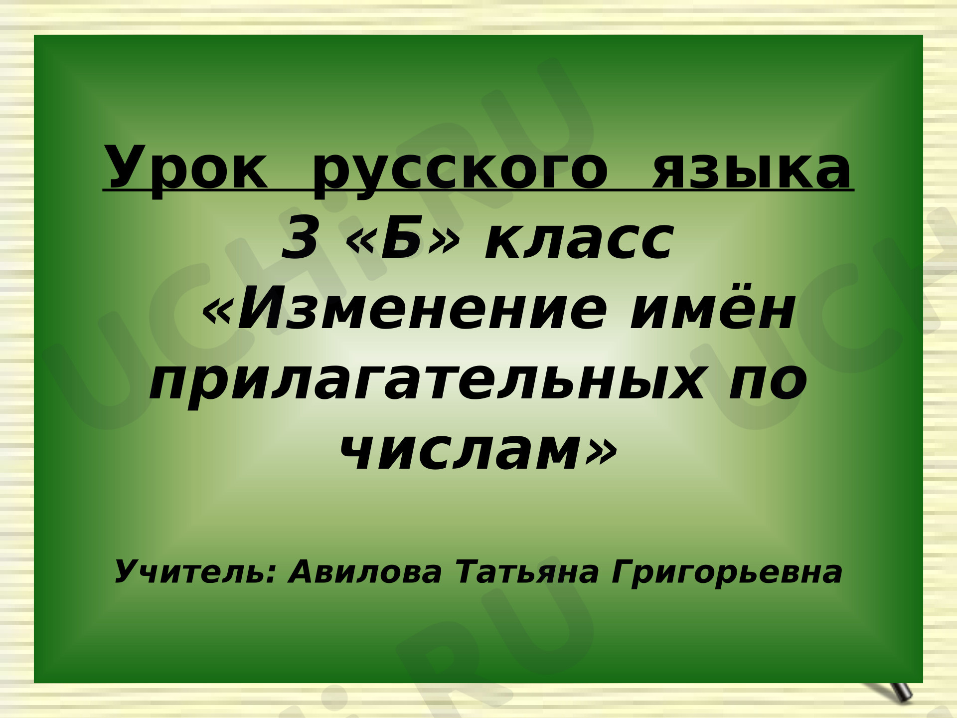 Предпросмотр материала Презентация к уроку русского языка. Изменение имён прилагательных по числам.