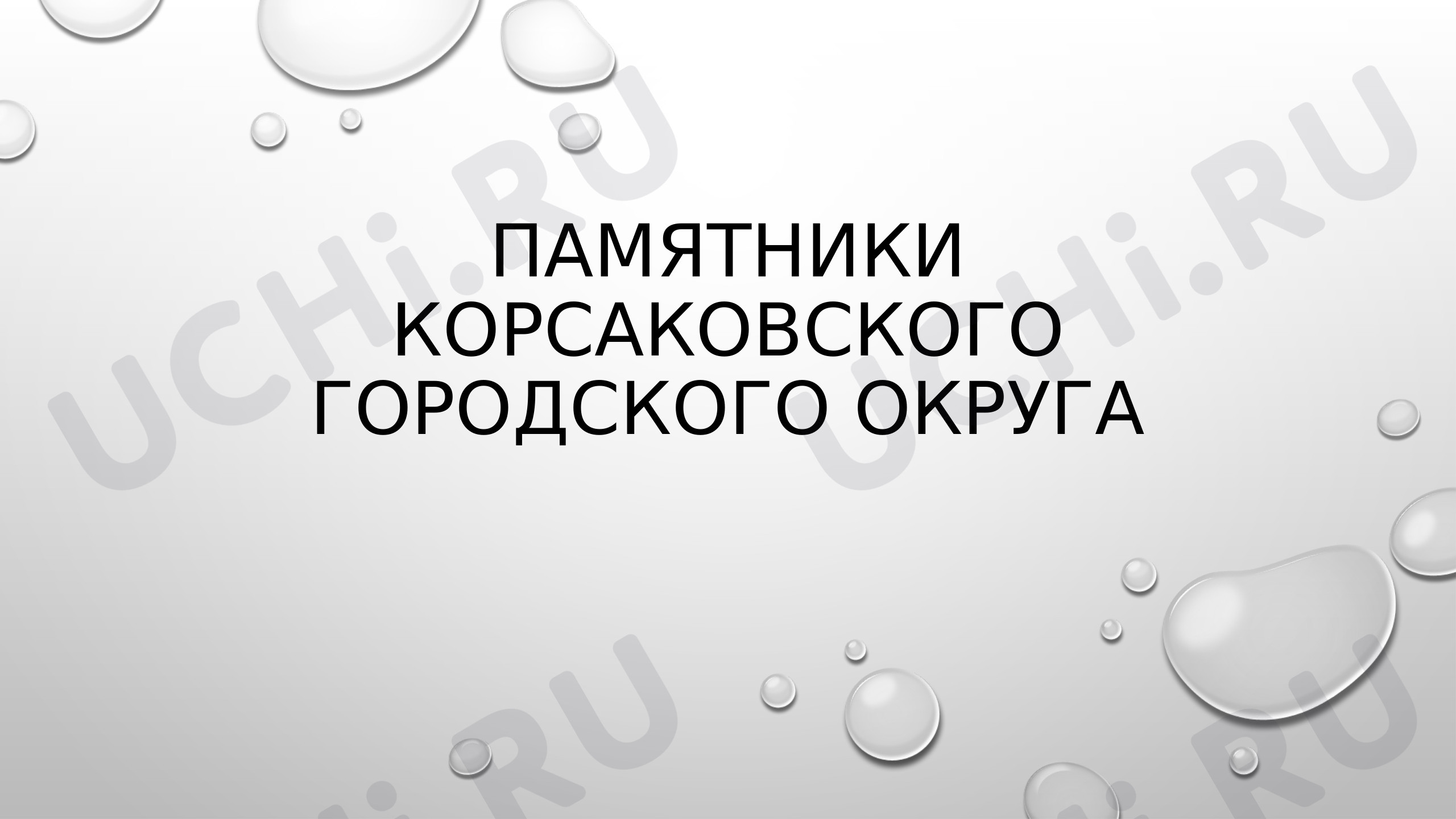 Предпросмотр материала Памятники города Корсакова