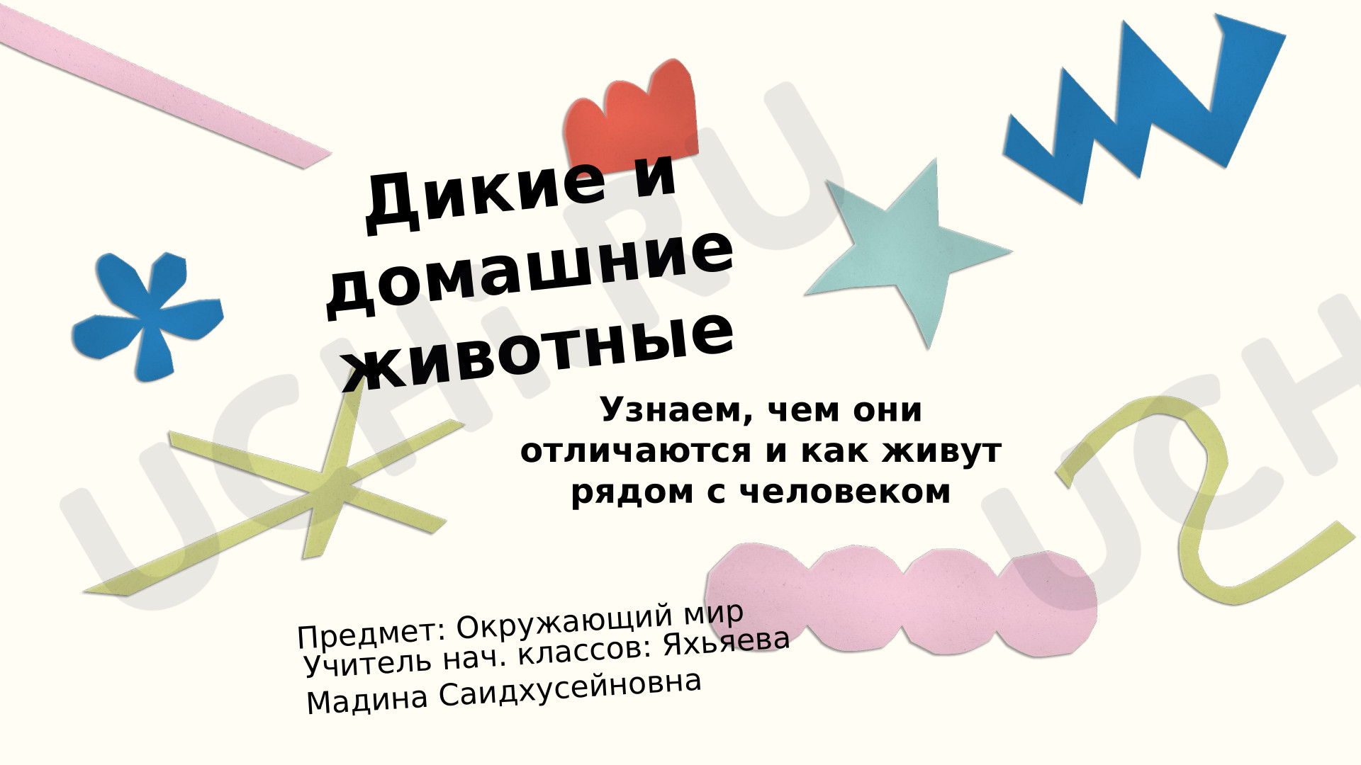 Предпросмотр материала Презентация к уроку окружающего мира. Домашние и дикие животные