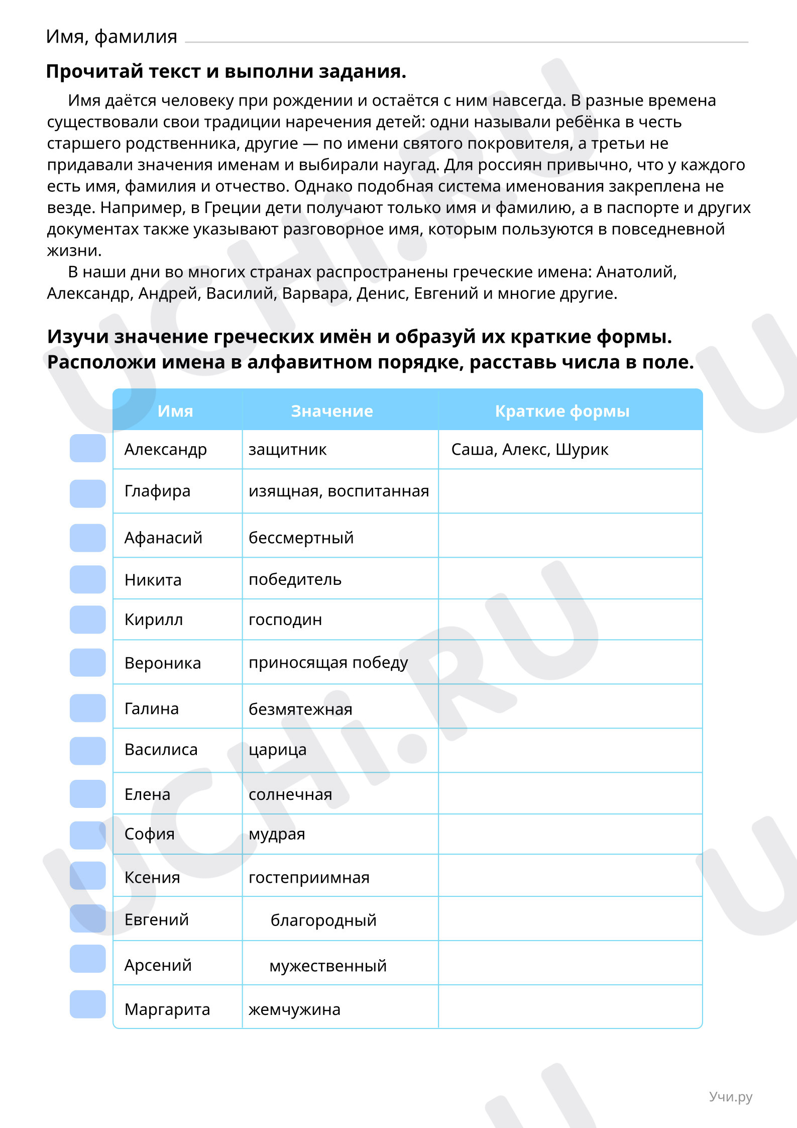 Предпросмотр материала Греческие имена