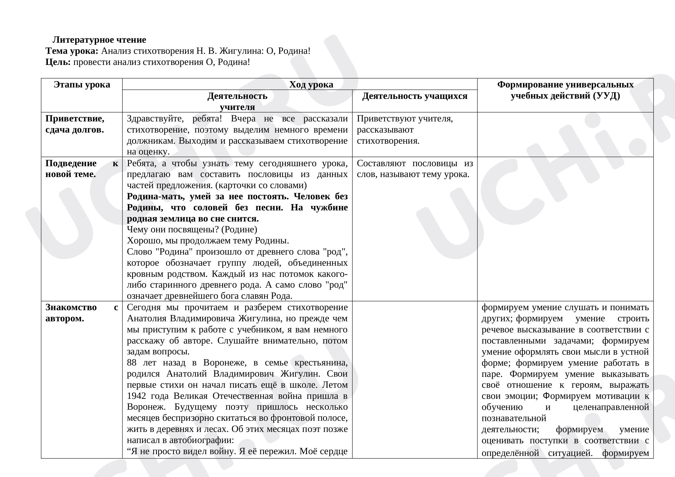 Предпросмотр материала А . Жигулин "О, Родина"