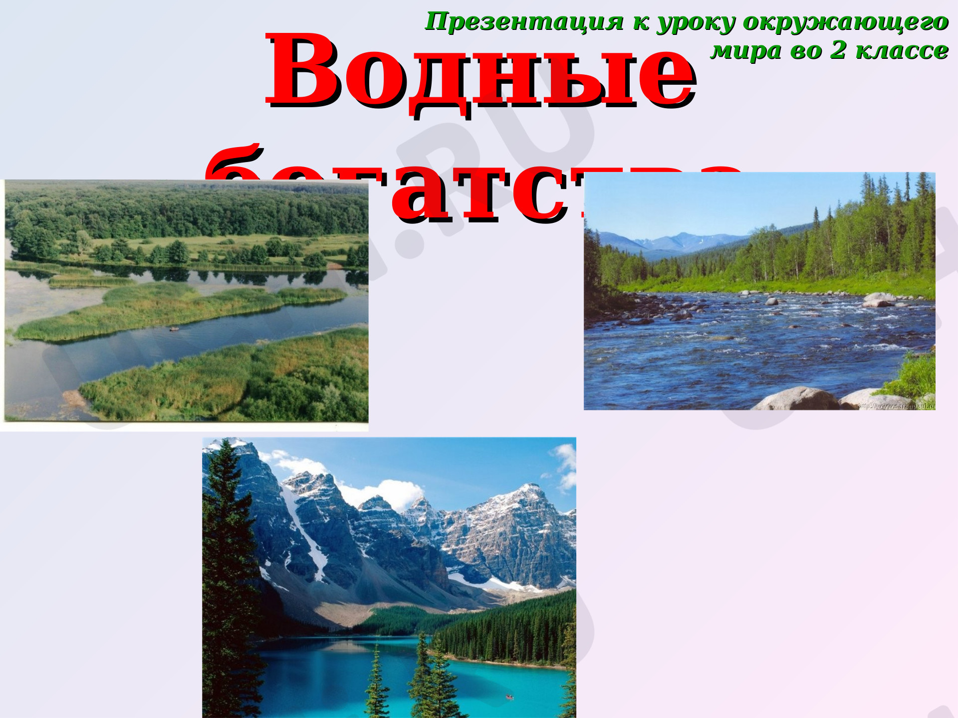 Предпросмотр материала Водные богатства