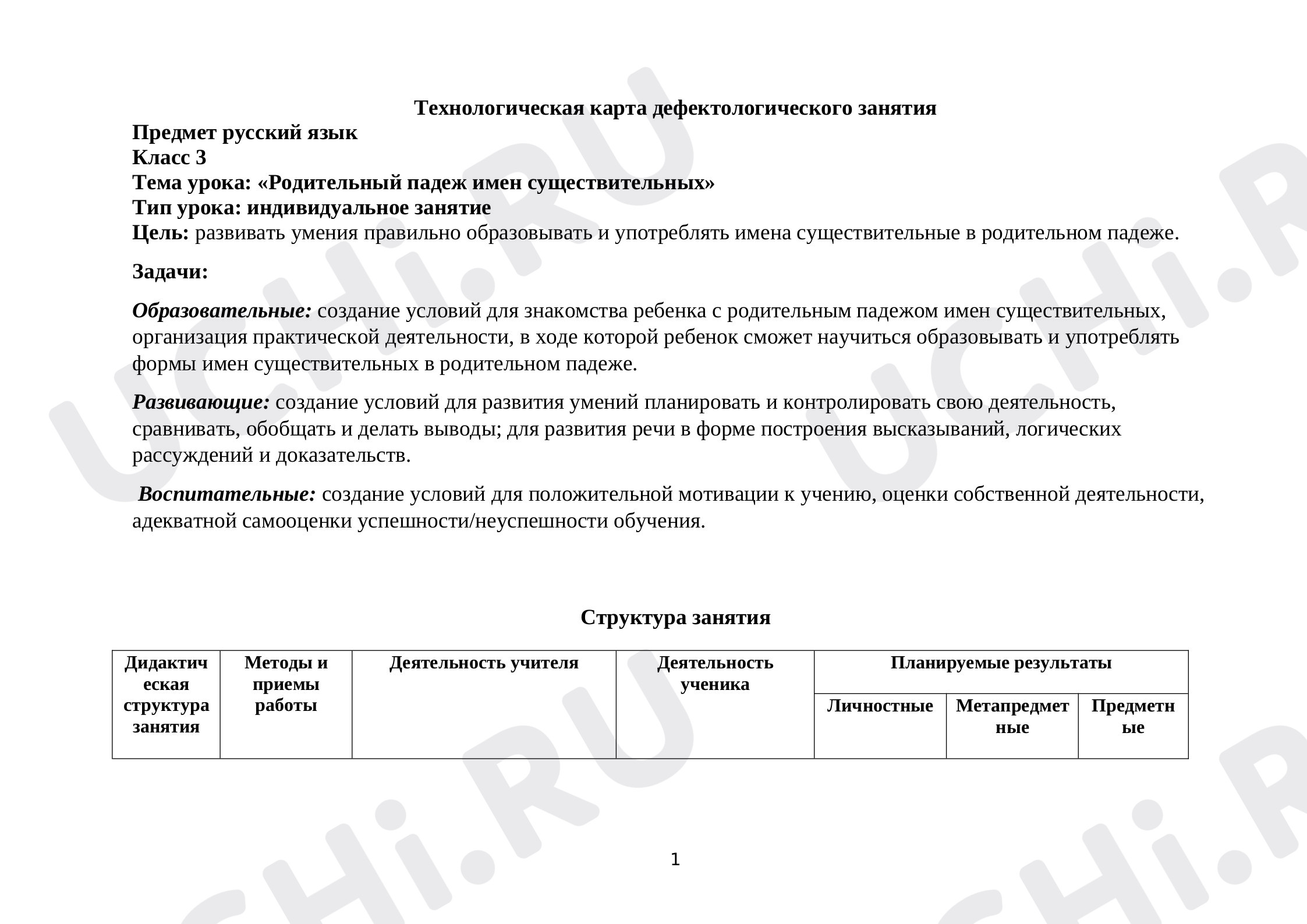 Предпросмотр материала Род имен существительных