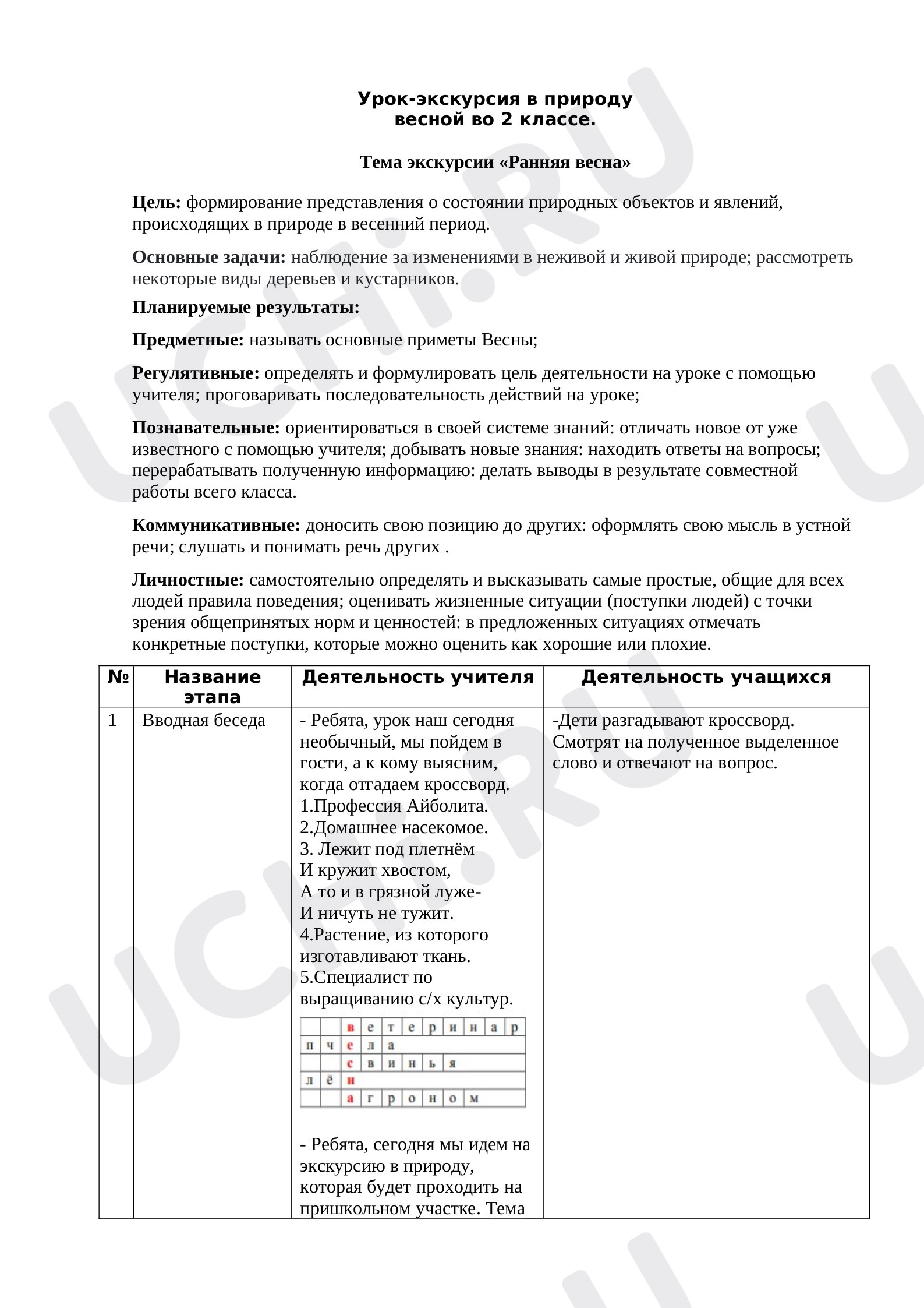 Предпросмотр материала Ранняя весна