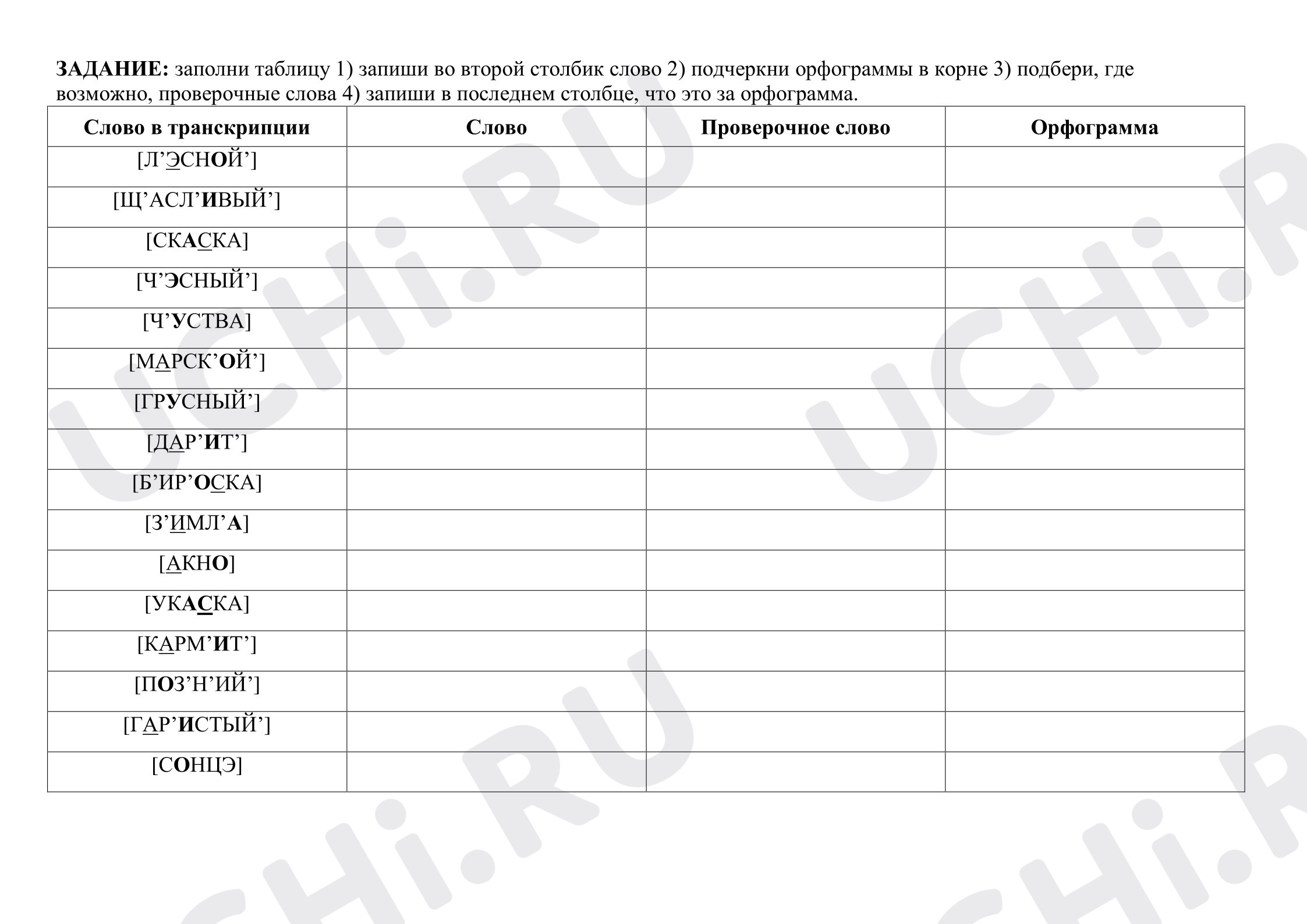 Предпросмотр материала Повторение темы «Правописание безударных гласных в корне слова. Правописание парных по звонкости-глухости согласных звуков в корне слова. Правописание с непроизносимой согласной в корне слова»