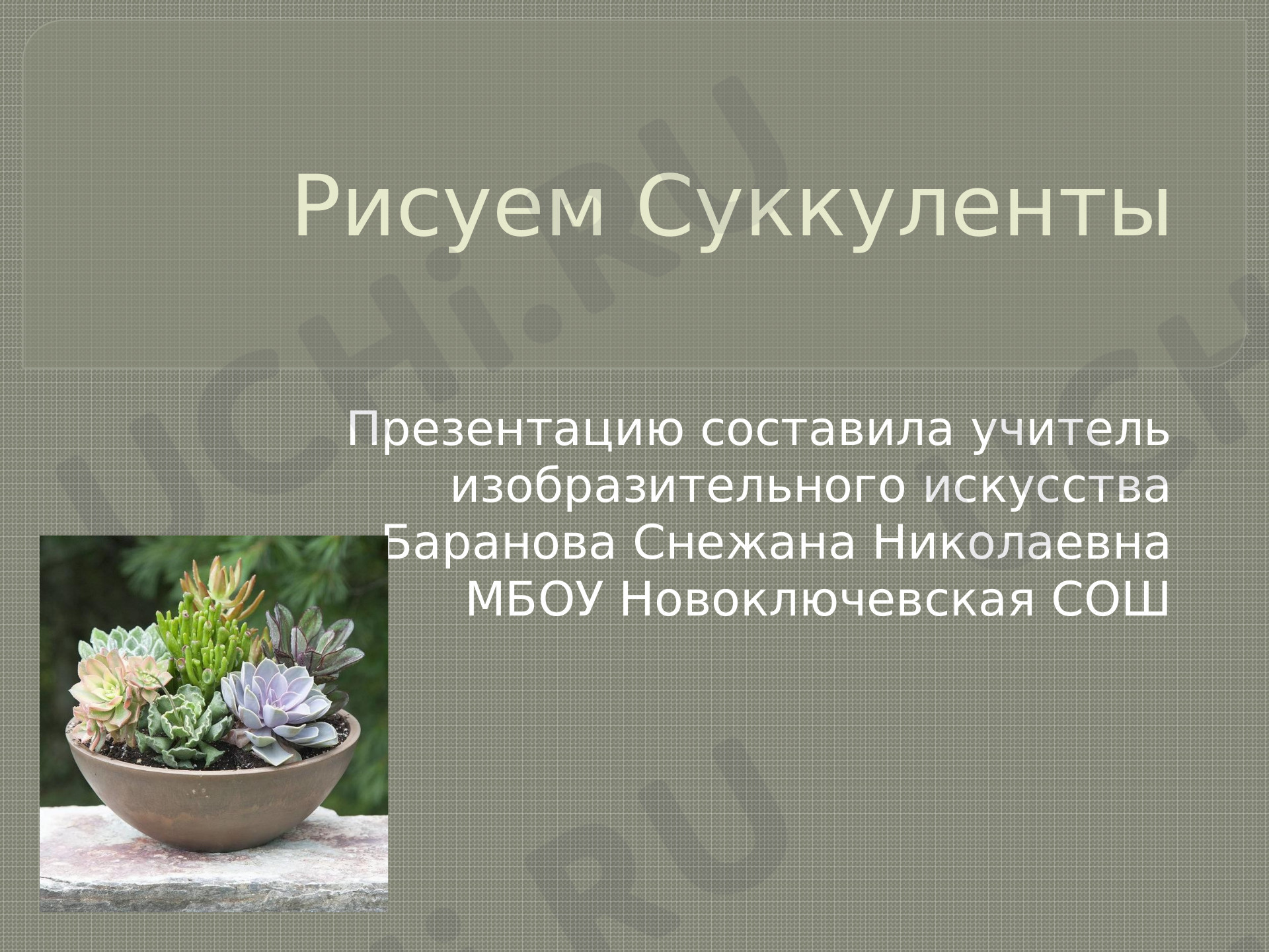 Предпросмотр материала Презентация к занятию по теме: "Рисуем Суккуленты"
