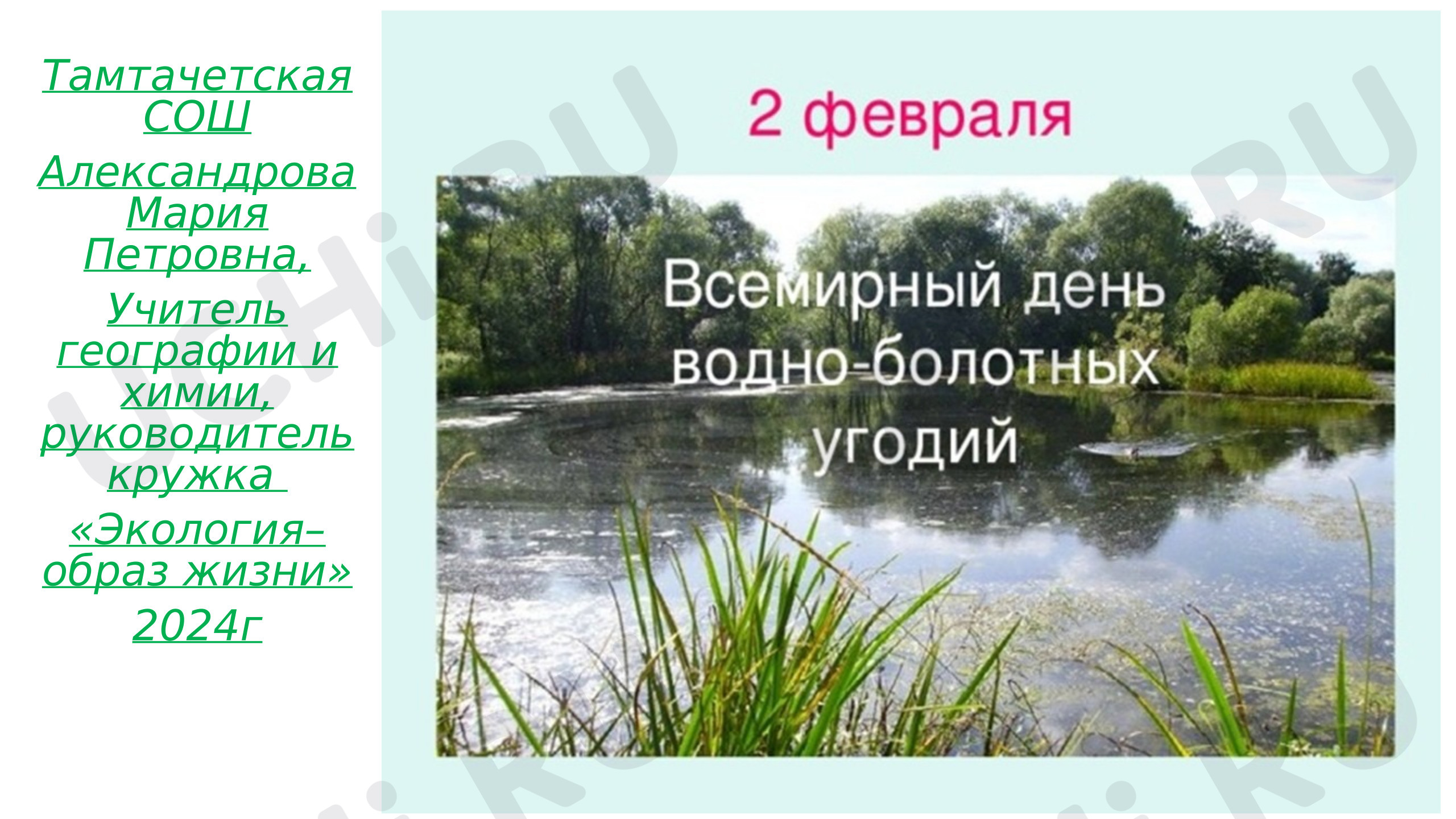 Предпросмотр материала День водно-болотных угодий