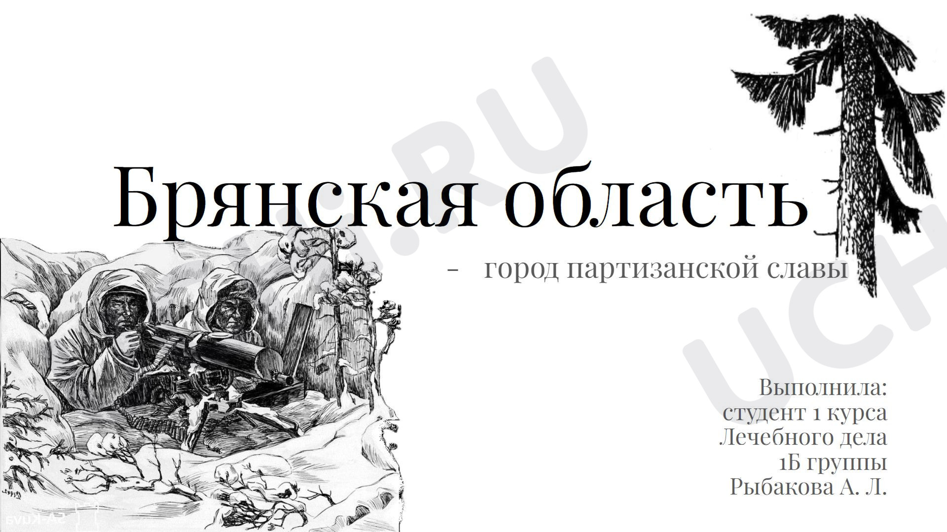 Предпросмотр материала Презентация. Брянск - город партизанской славы
