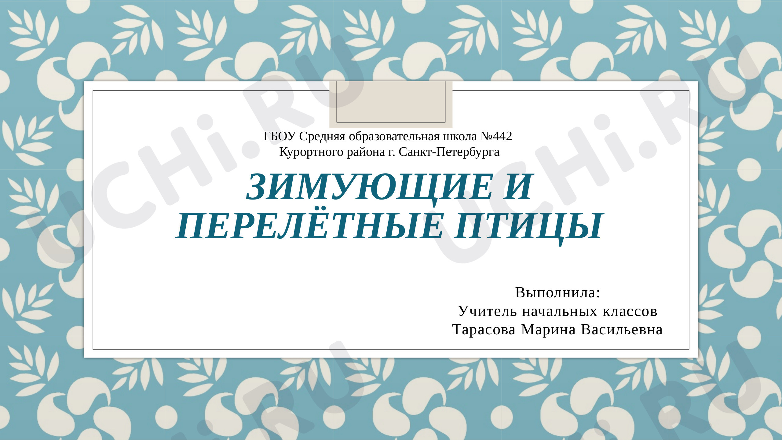 Предпросмотр материала Зимующие и перелётные птицы