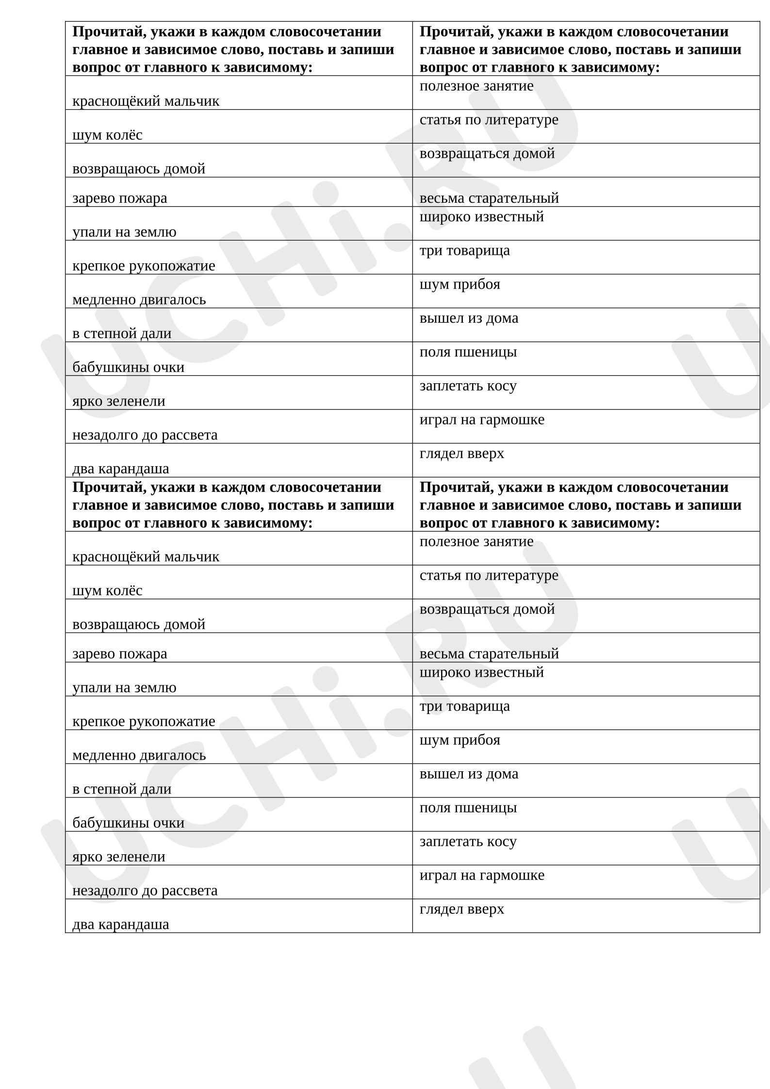Предпросмотр материала Словосочетания