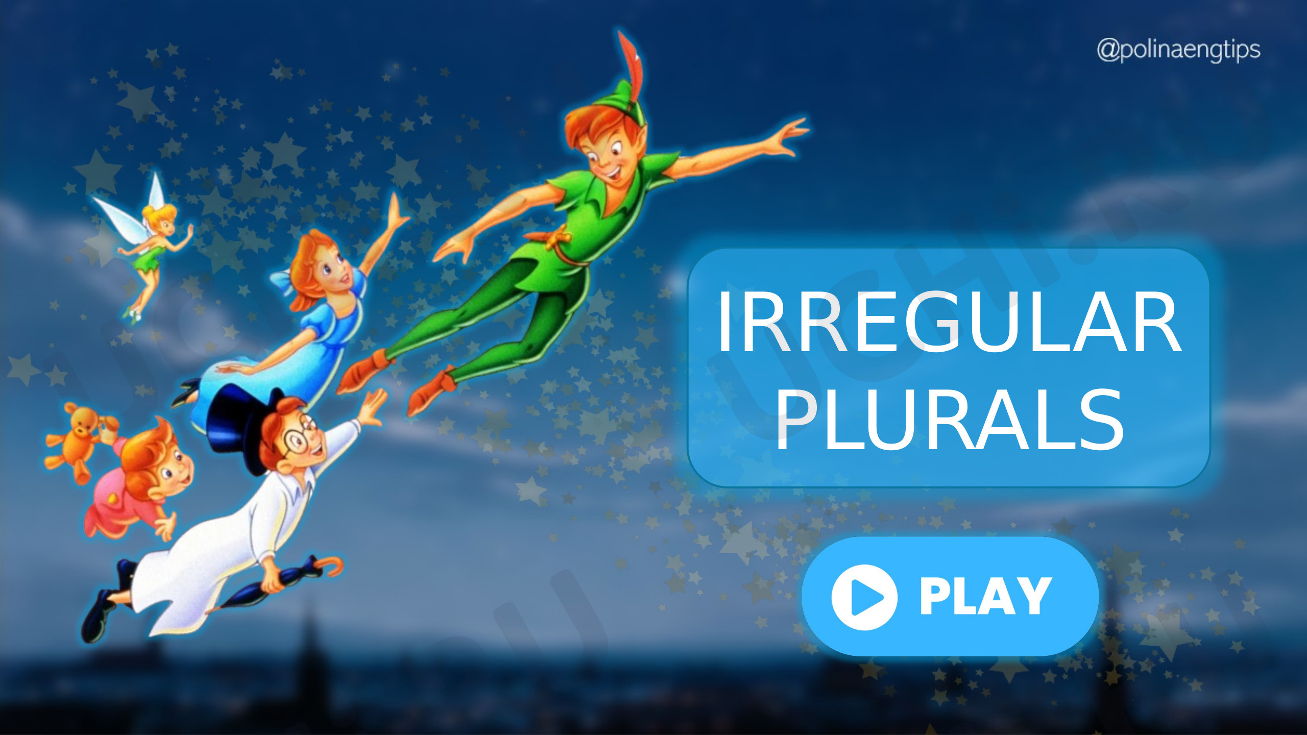 Предпросмотр материала Irregular Plurals with Peter Pan