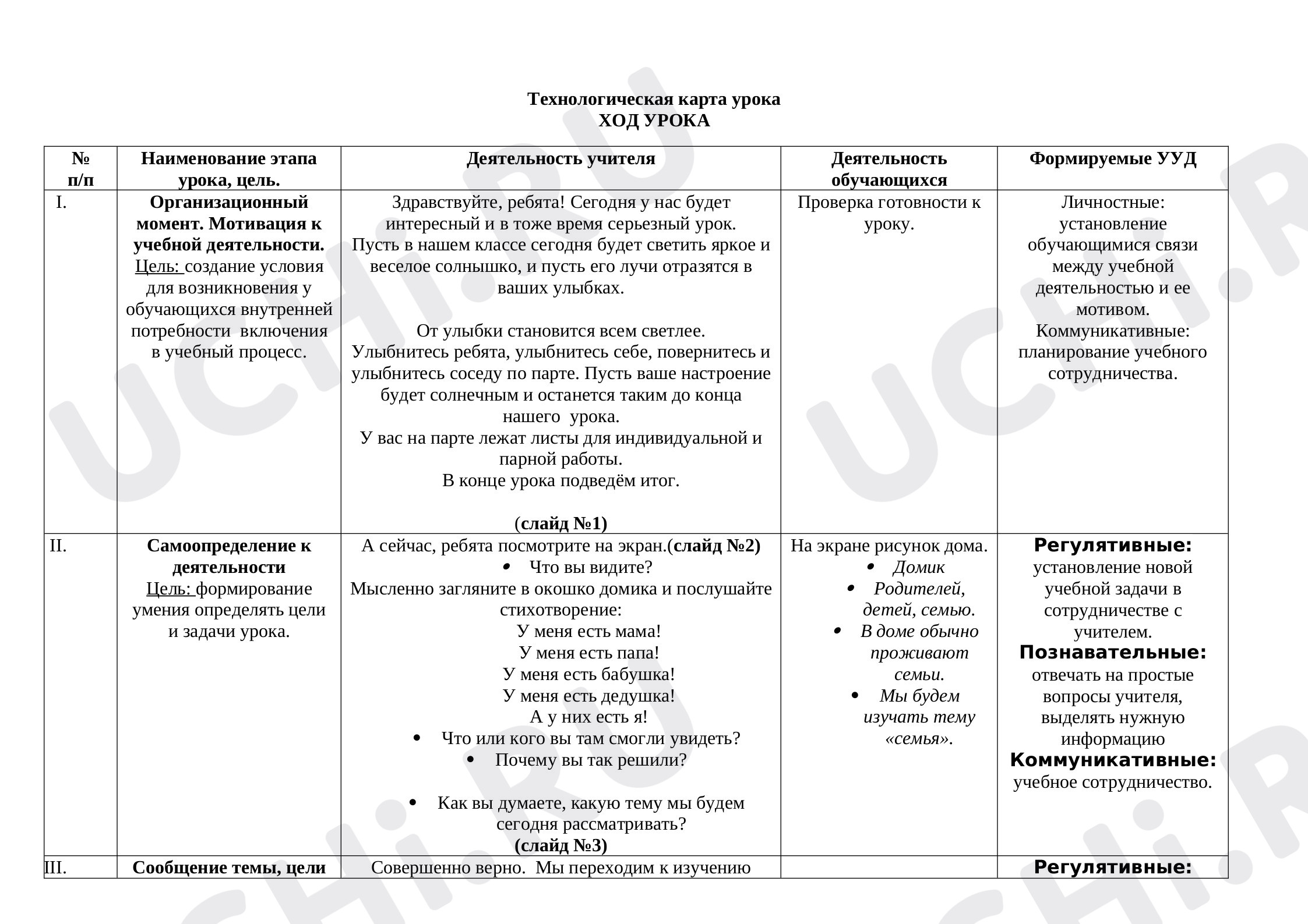 Предпросмотр материала «Наша дружная семья»