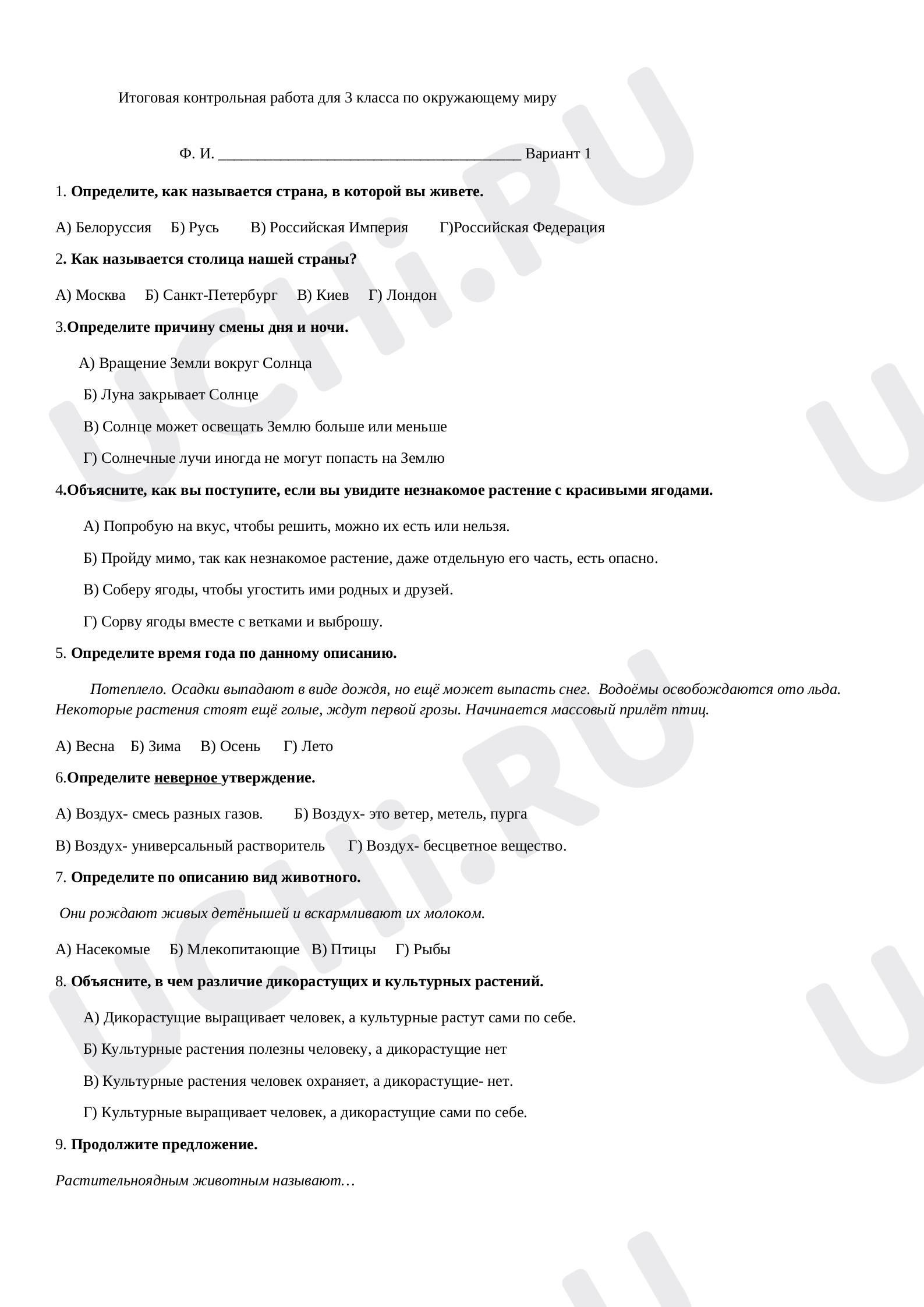 Предпросмотр материала Итоговая работа