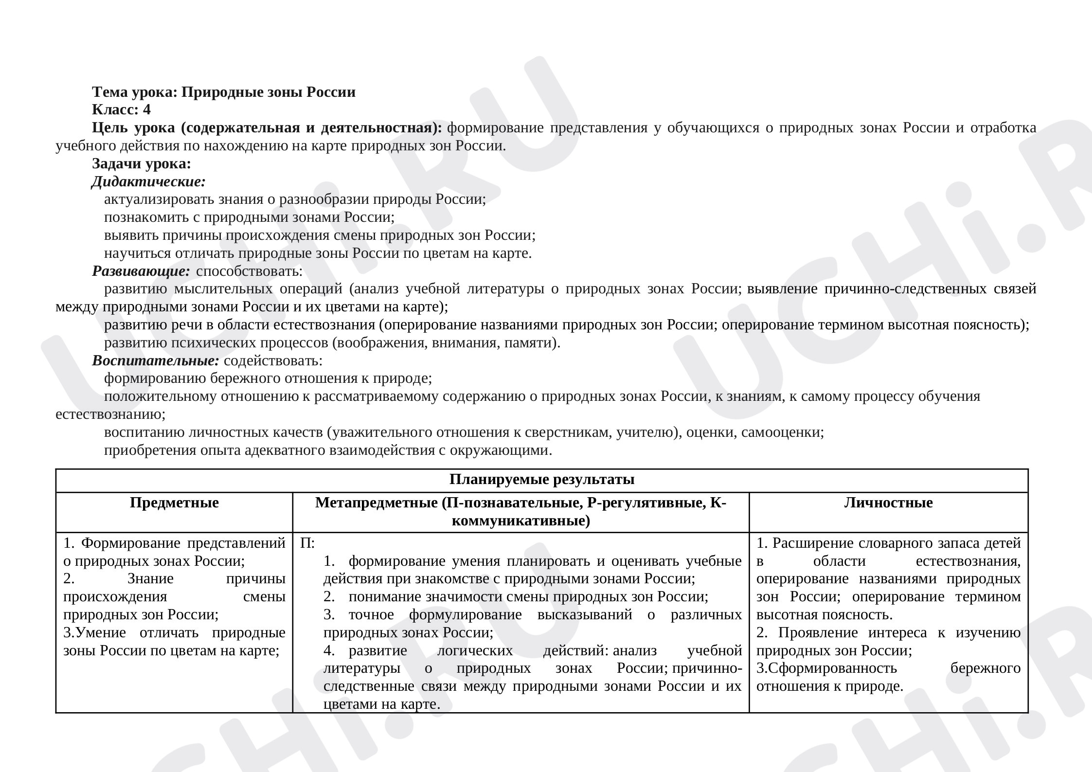 Предпросмотр материала Природные зоны России