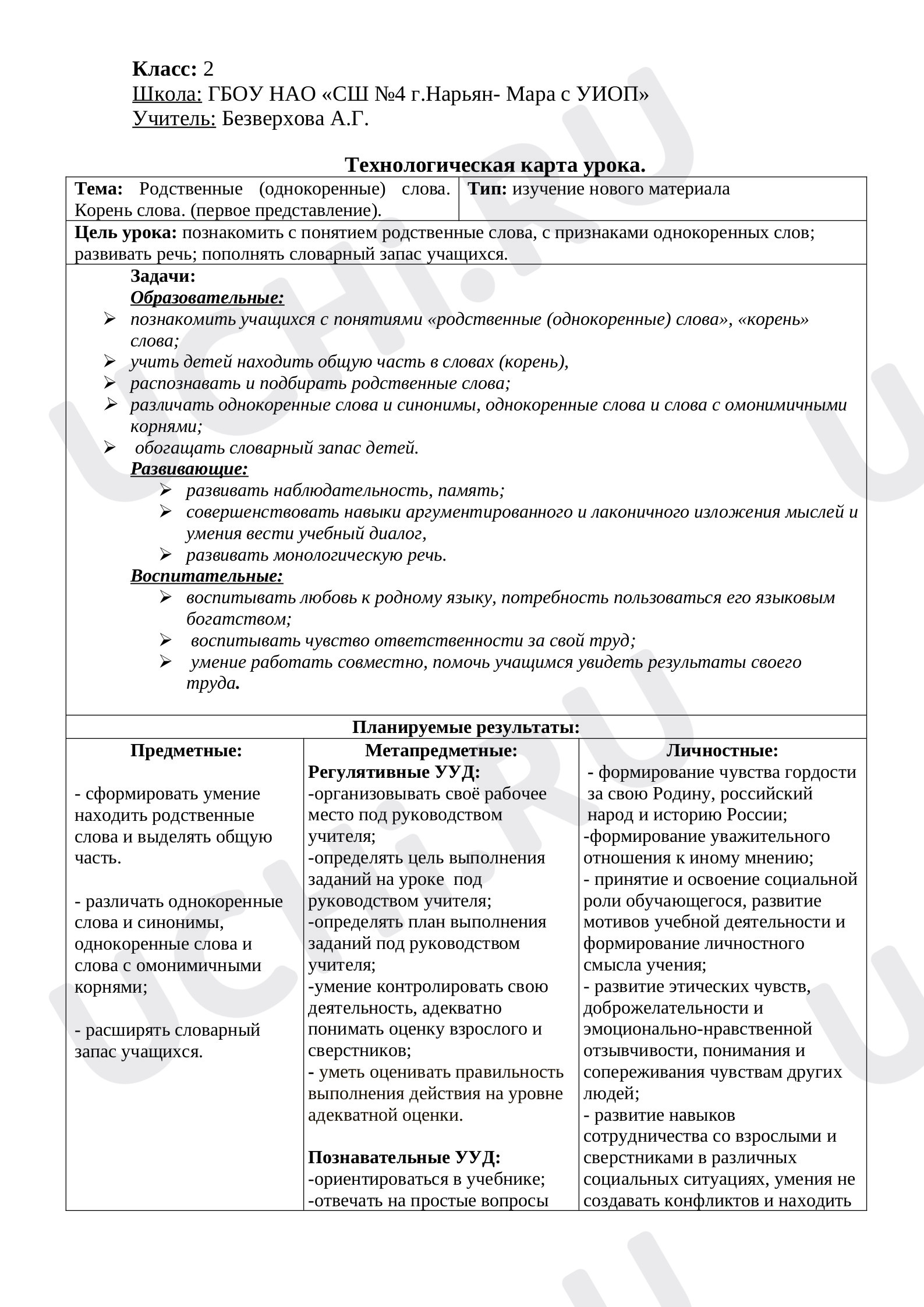 Предпросмотр материала Однокоренные слова. Корень слова