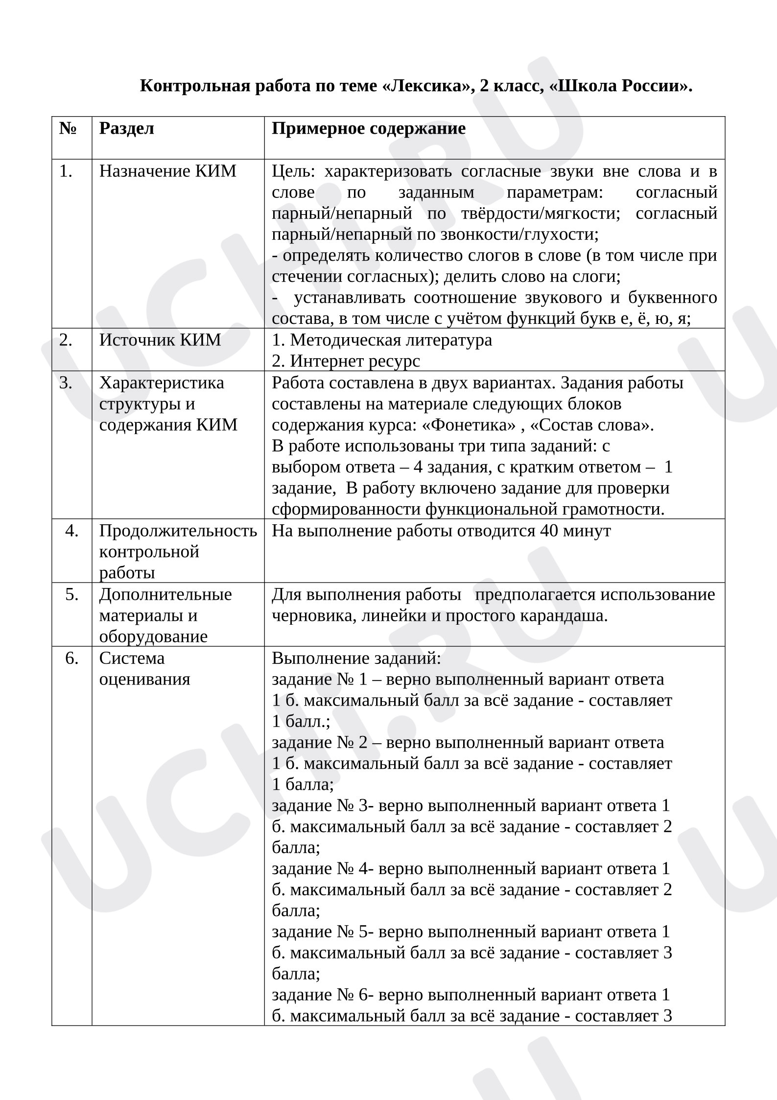 Предпросмотр материала Контрольная работа к уроку русского языка по теме: Лексика