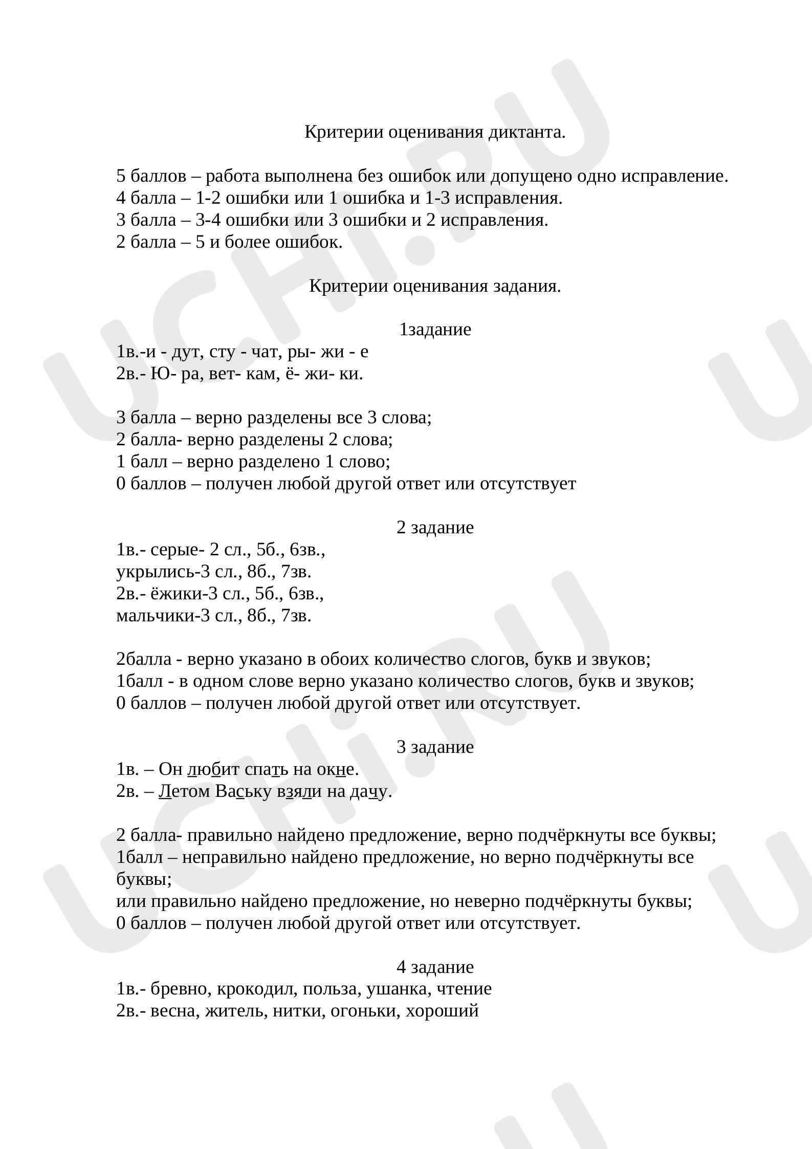 Итоговый диктант по русскому языку: Повторение изученного материала | Учи.ру