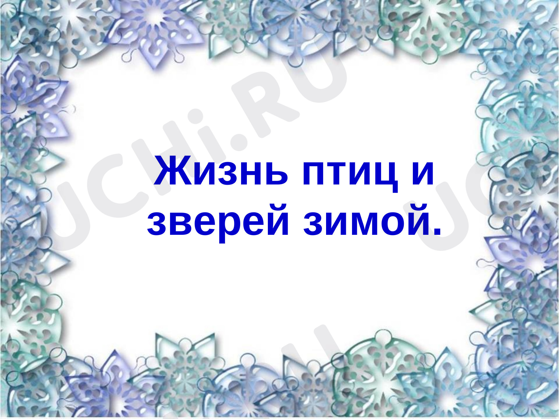 Предпросмотр материала Жизнь птиц и зверей зимой