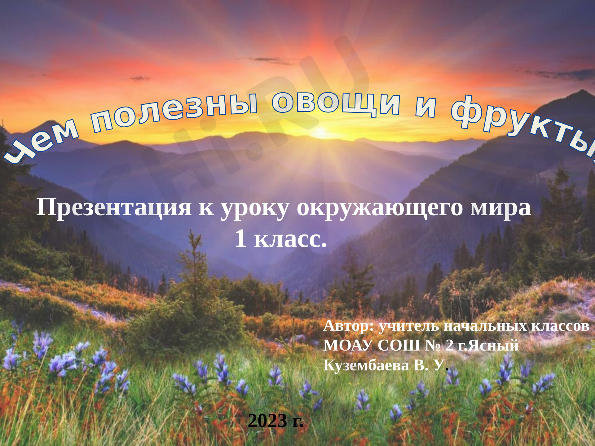 Предпросмотр материала Презентация к уроку окружающего мира. Чем полезны овощи и фрукты