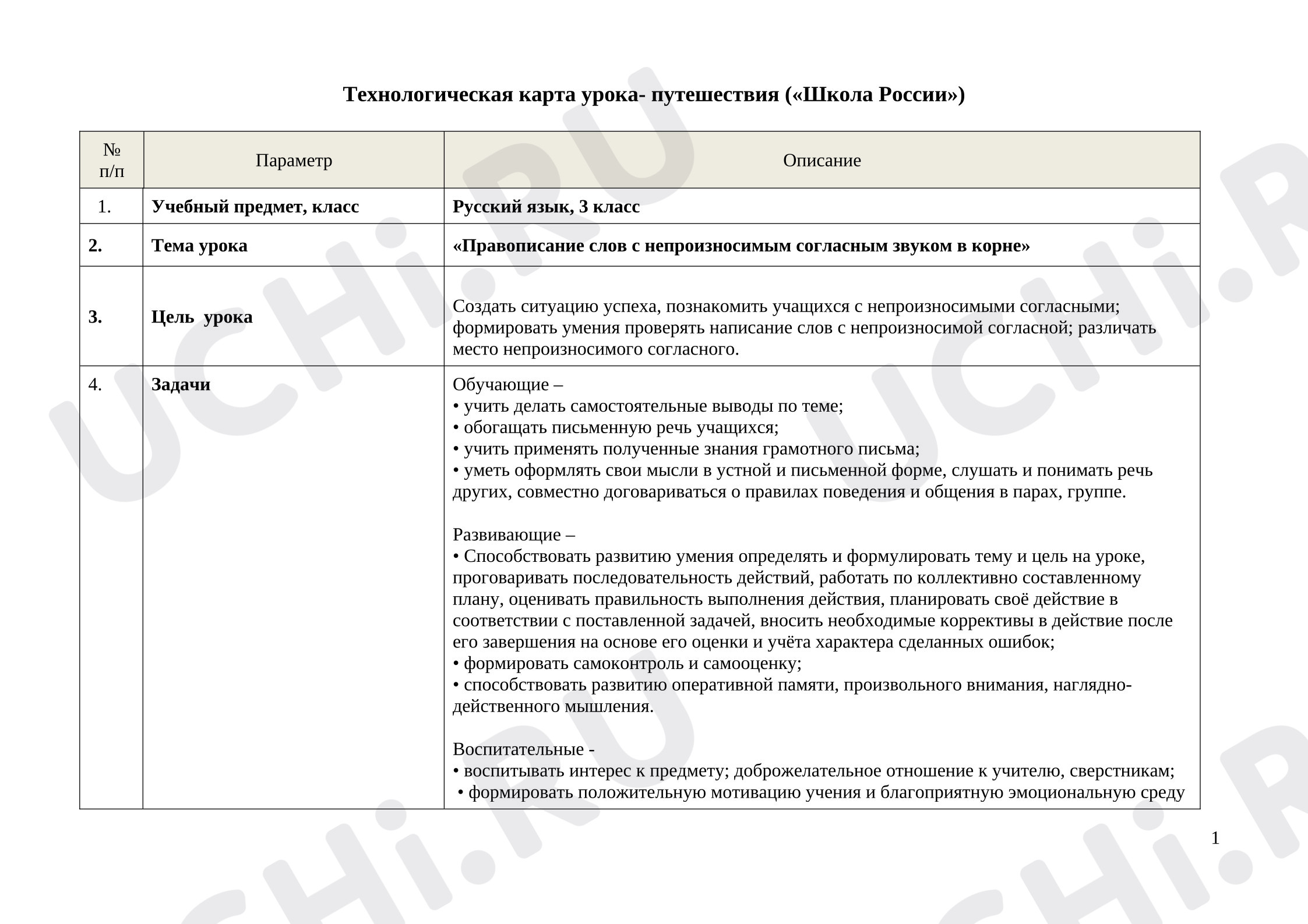 Предпросмотр материала Технологическая карта. Русский язык. Непроизносимые согласные в корне слова.
