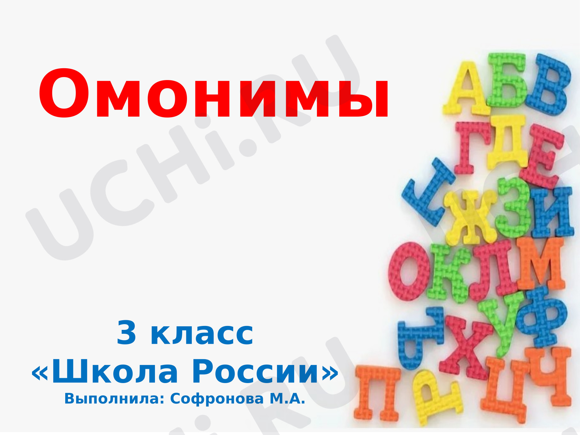 Предпросмотр материала Презентация к уроку русского языка. Омонимы.