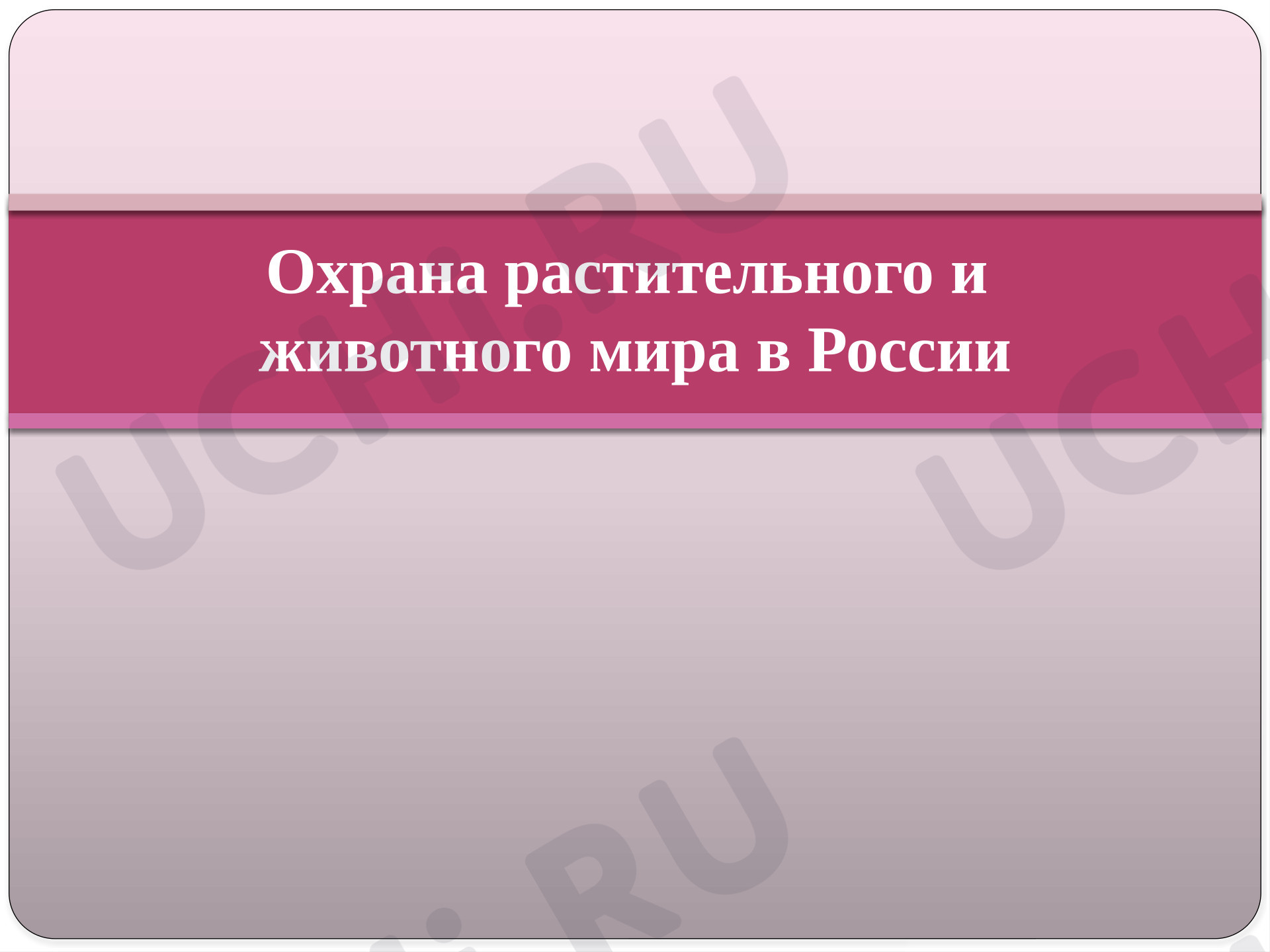 Предпросмотр материала Презентация к уроку окружающего мира по теме: Охрана растительного и животного  мира
