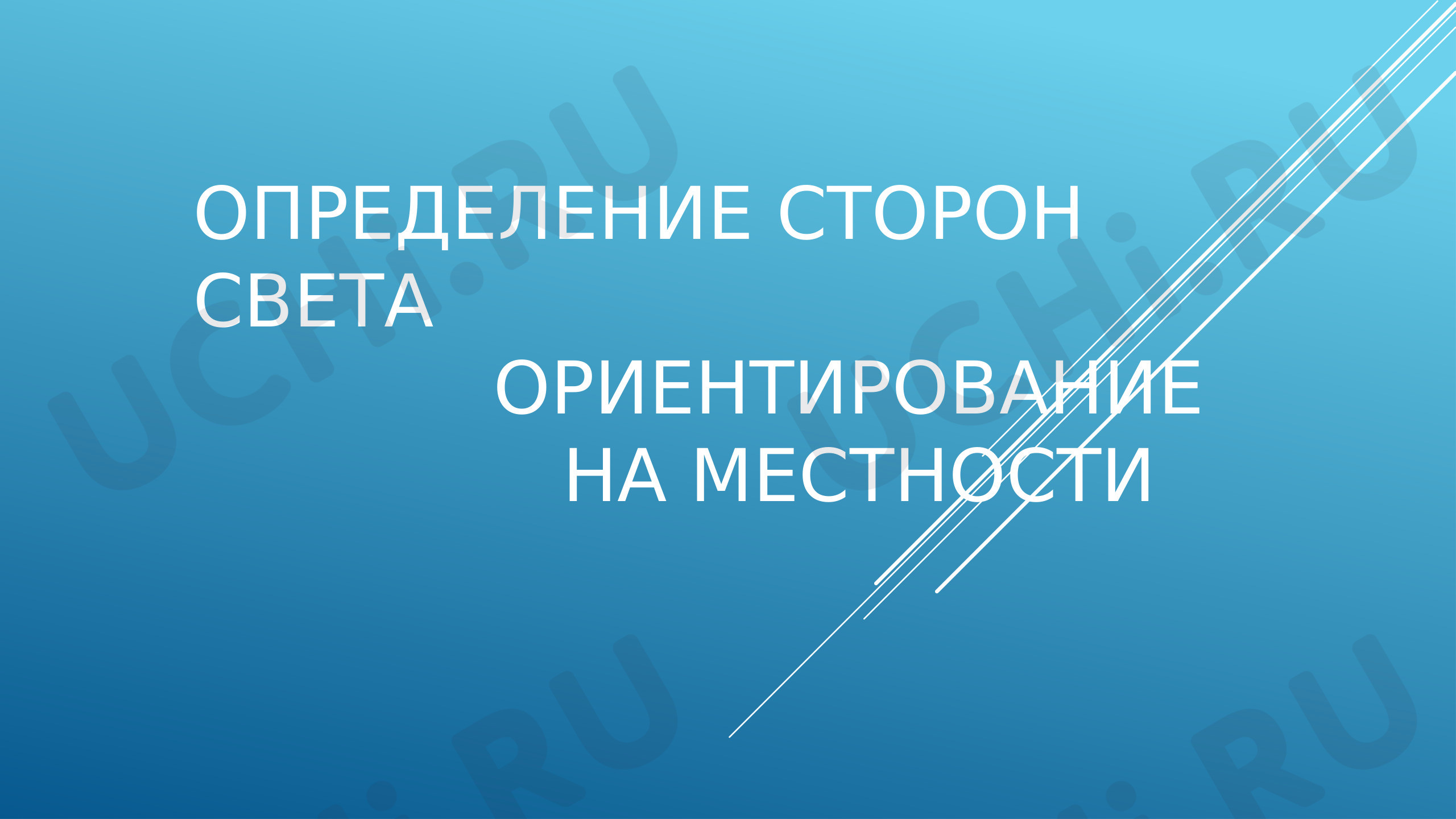 Предпросмотр материала Стороны света. Ориентирование на местности