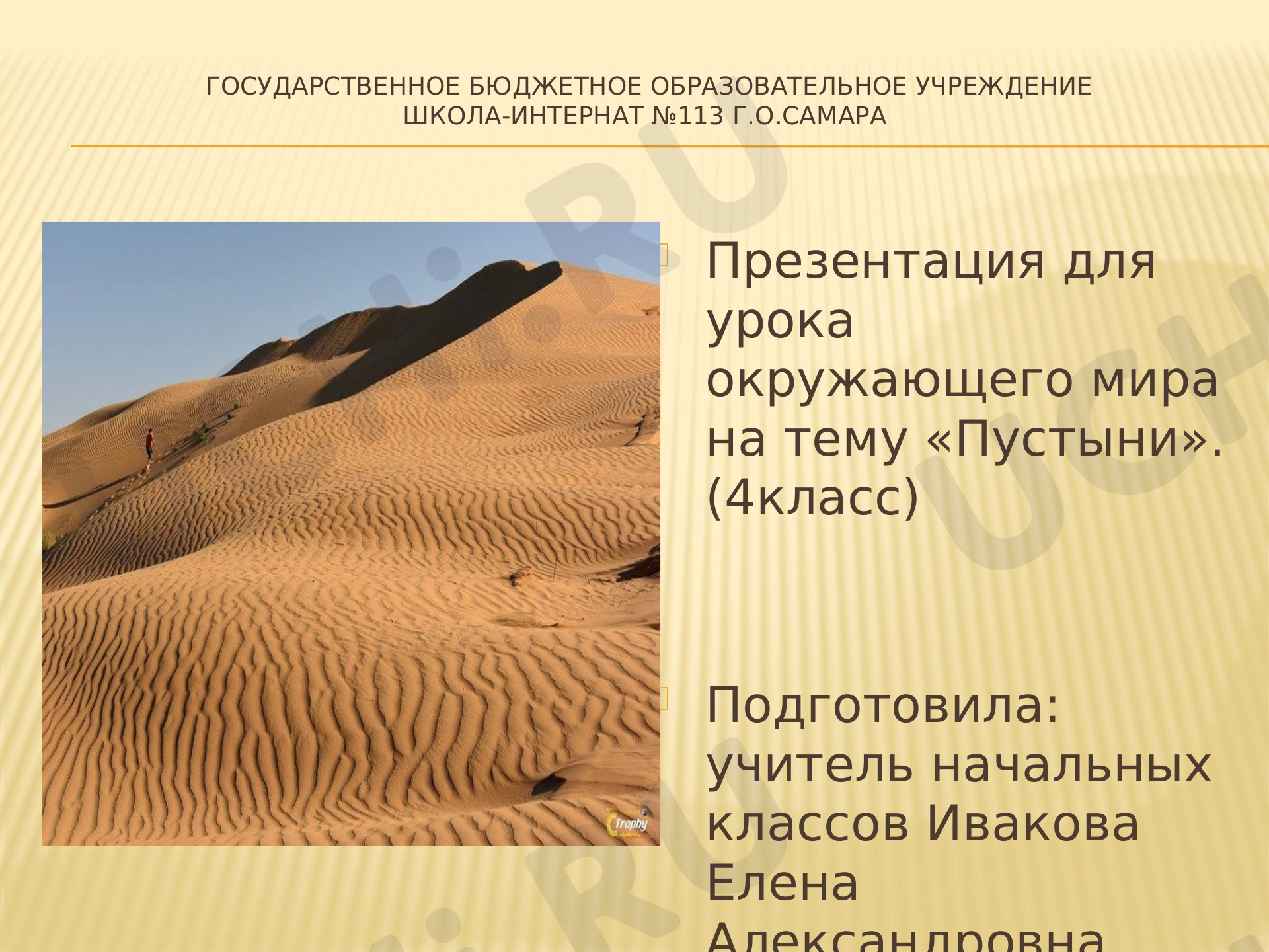 Предпросмотр материала Пустыня