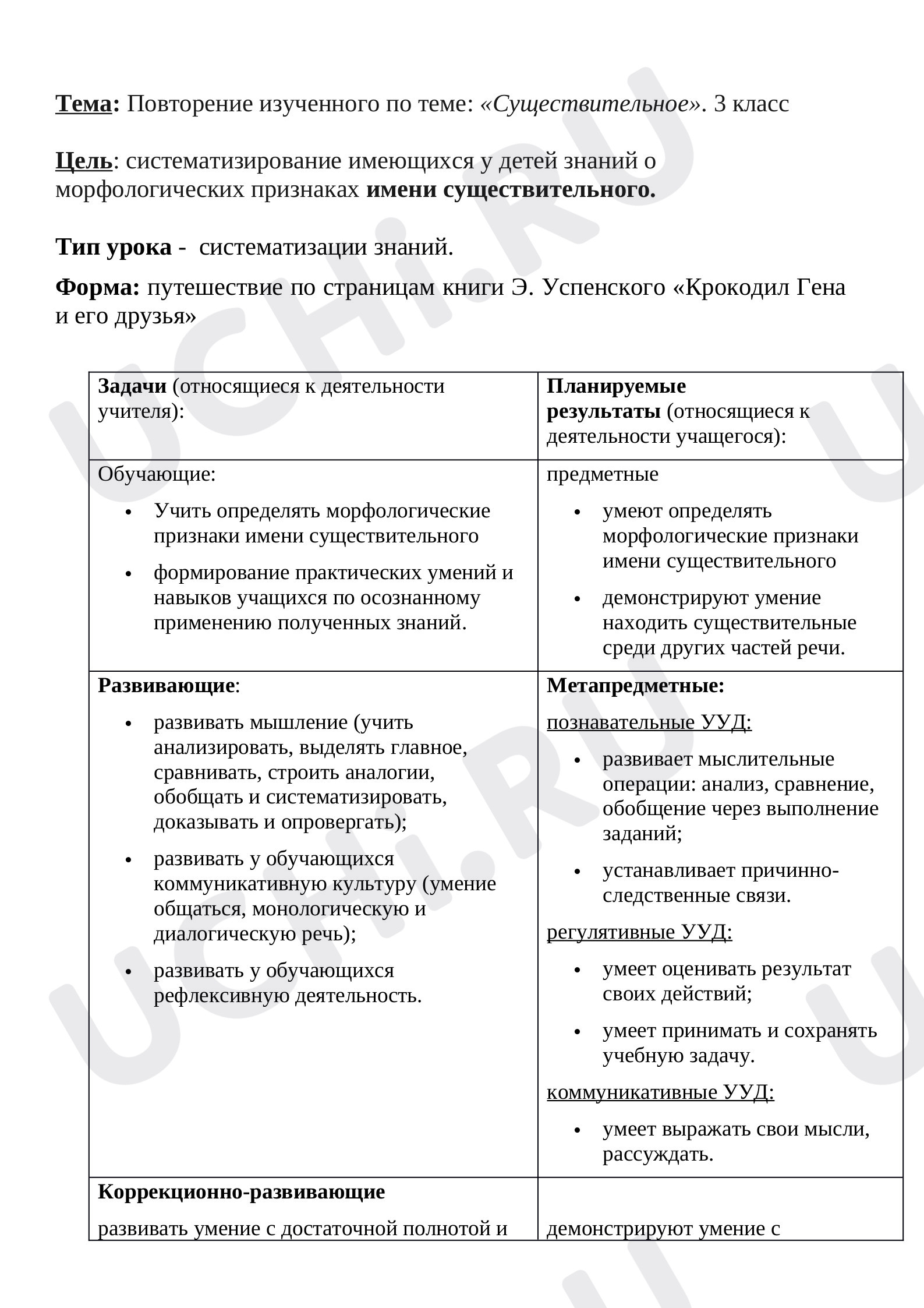 Предпросмотр материала Существительное