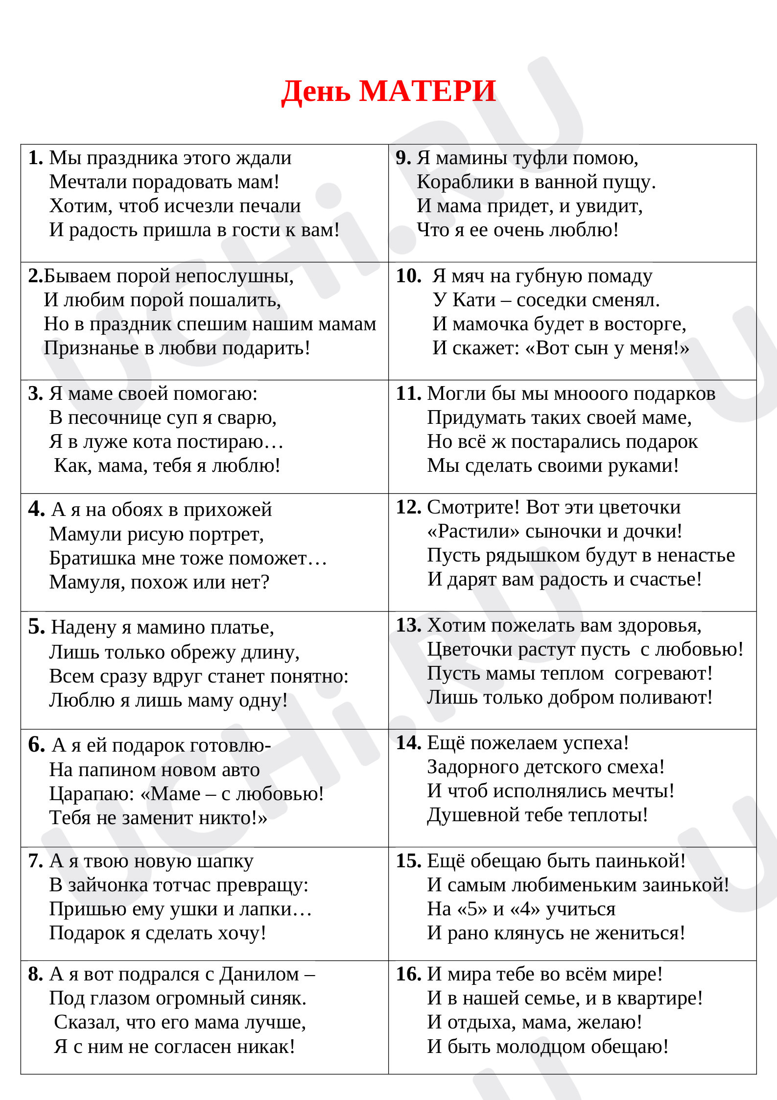 Предпросмотр материала Сценарий  праздника "День Матери"