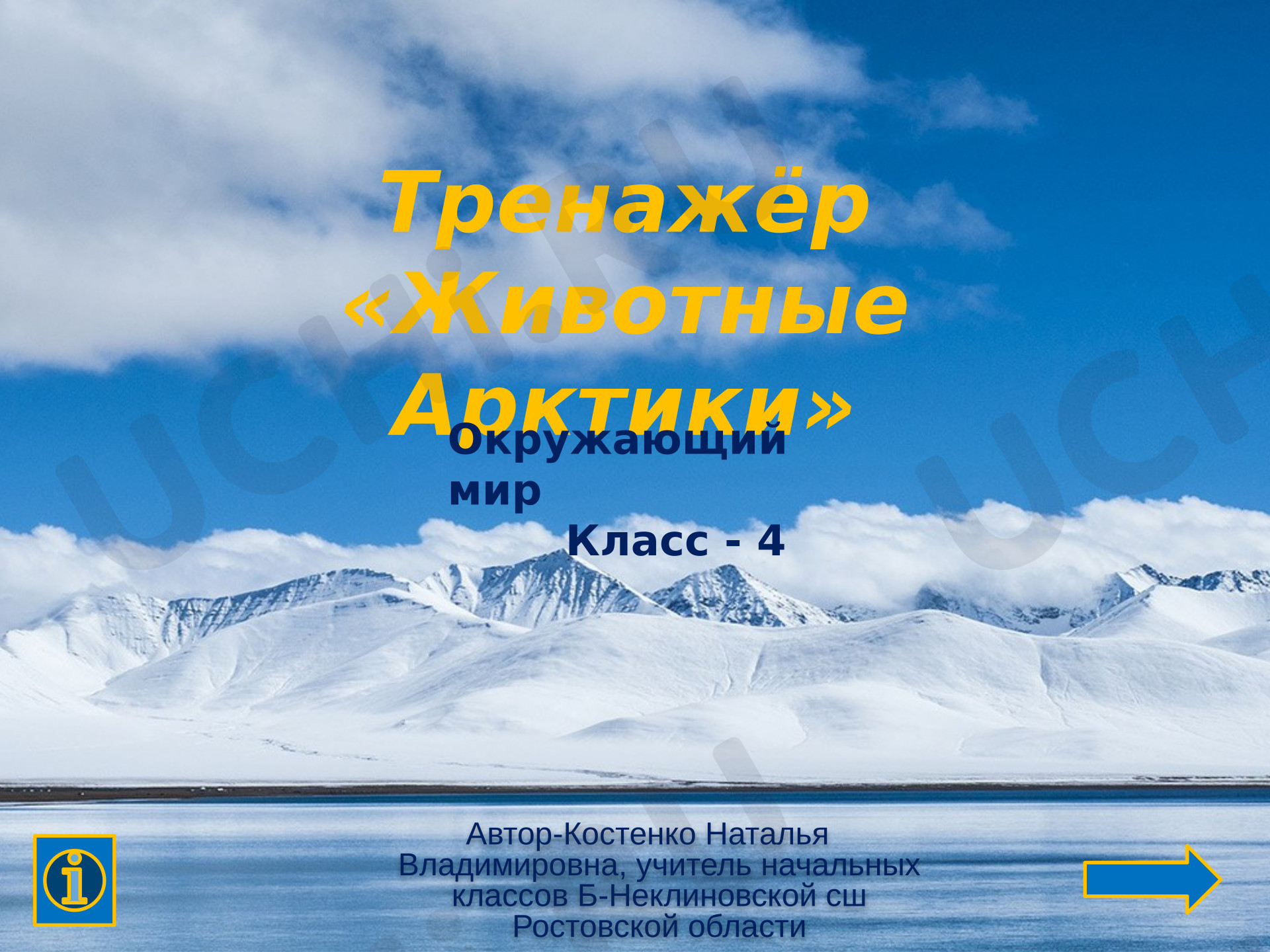Предпросмотр материала Презентация к уроку окружающего мира. Тренажёр. Животные Арктики.