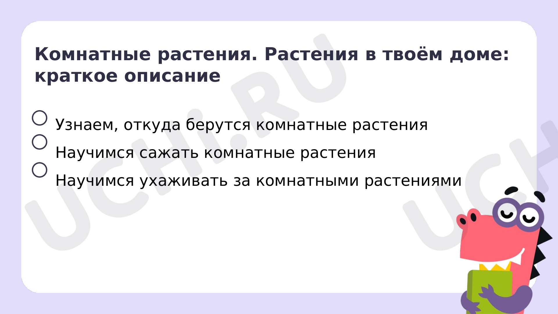 Рабочие листы по теме «Комнатные растения. Растения в твоем доме: краткое  описание». Базовый уровень: Комнатные растения. Растения в твоём доме:  краткое описание | Учи.ру