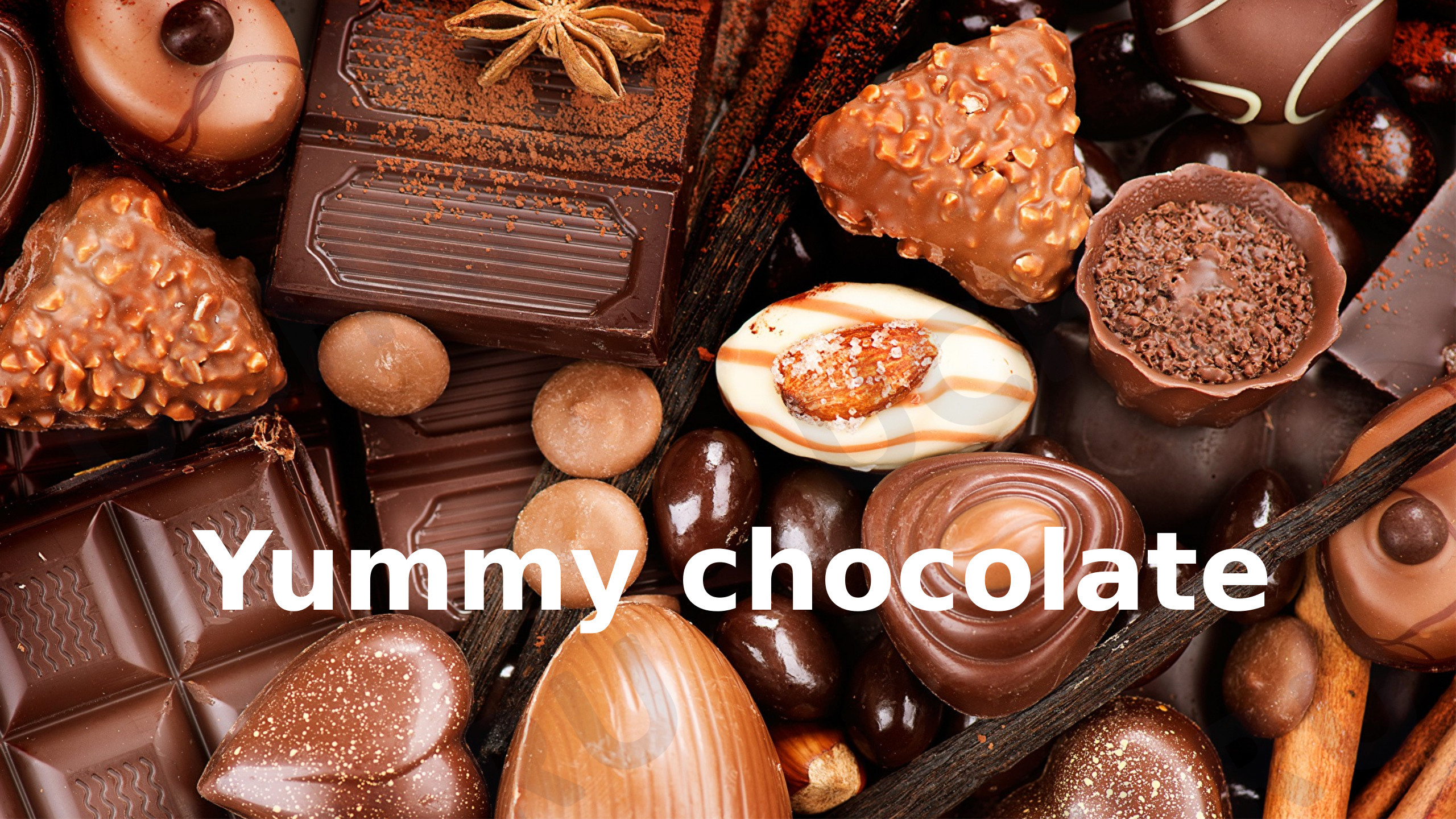 Предпросмотр материала Английский язык. Презентация к уроку по теме «Yummy chocolate»