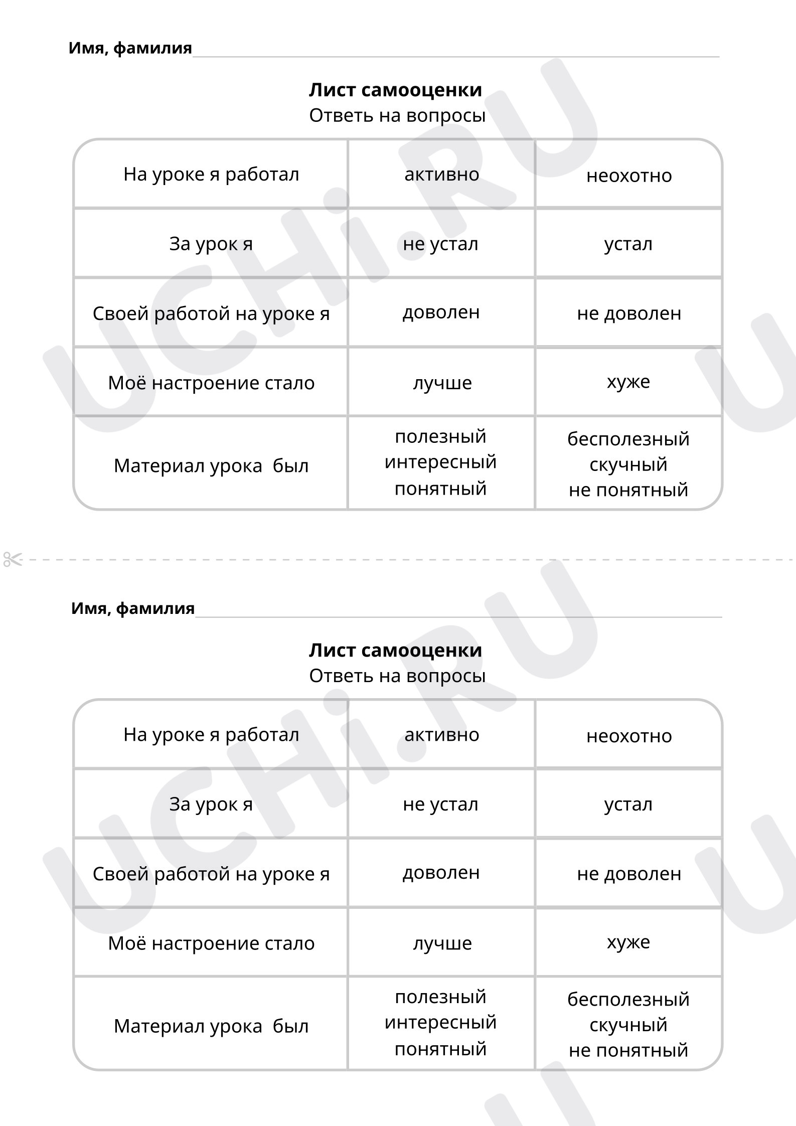 Лист самооценки ученика: Золотое кольцо России — 3 | Учи.ру