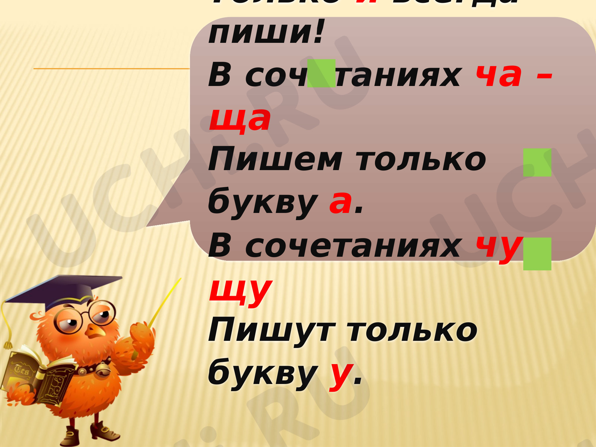 Правописание шипящих в сочетаниях с гласными и чк-чн.: Буквосочетания ЧК,  ЧН, ЧТ, НЩ | Учи.ру