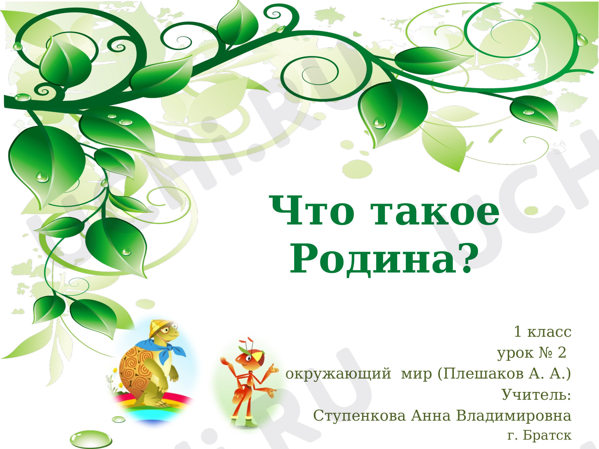 Предпросмотр материала Что такое Родина?