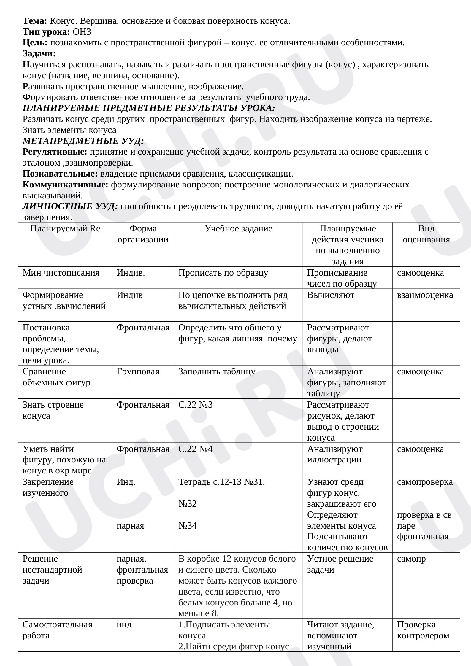 Предпросмотр материала Конус