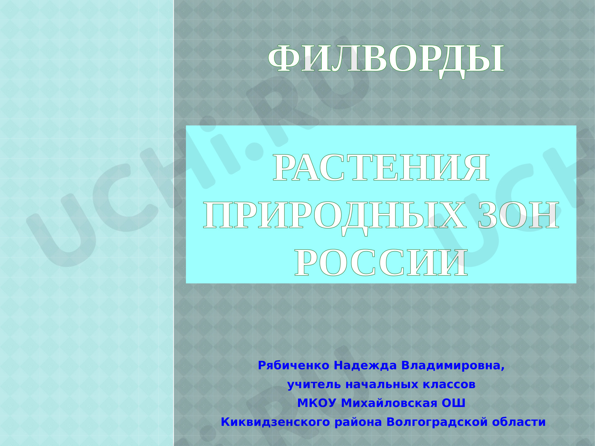 Предпросмотр материала Растения природных зон России