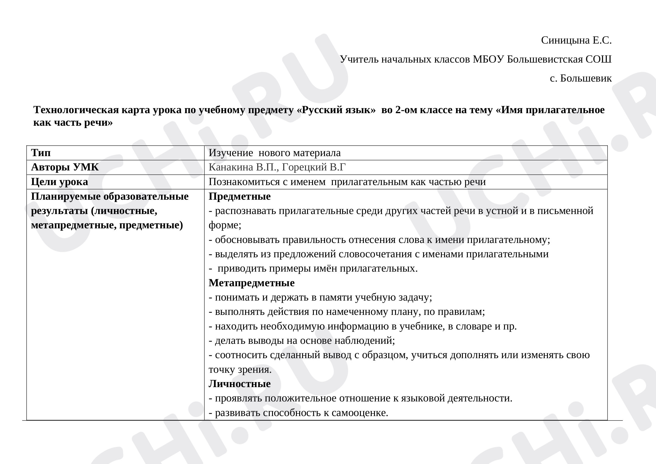 Предпросмотр материала Имя прилагательное как часть речи