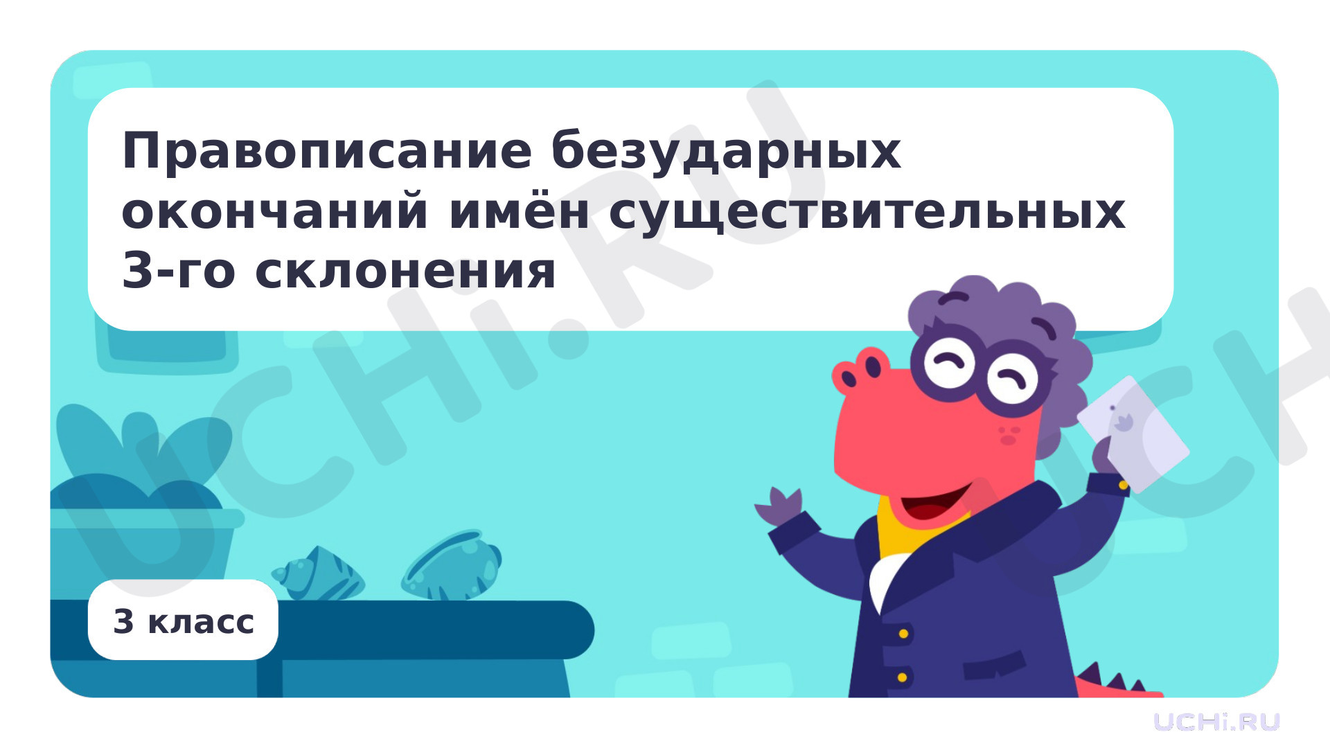 Предпросмотр материала Правописание безударных окончаний имён существительных 3-го склонения