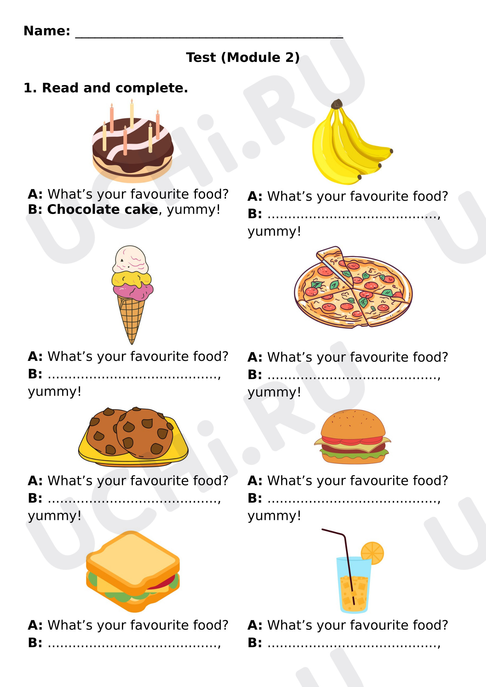 Предпросмотр материала Тест к уроку английского языка по теме:  Module 2 (Spotlight 2)