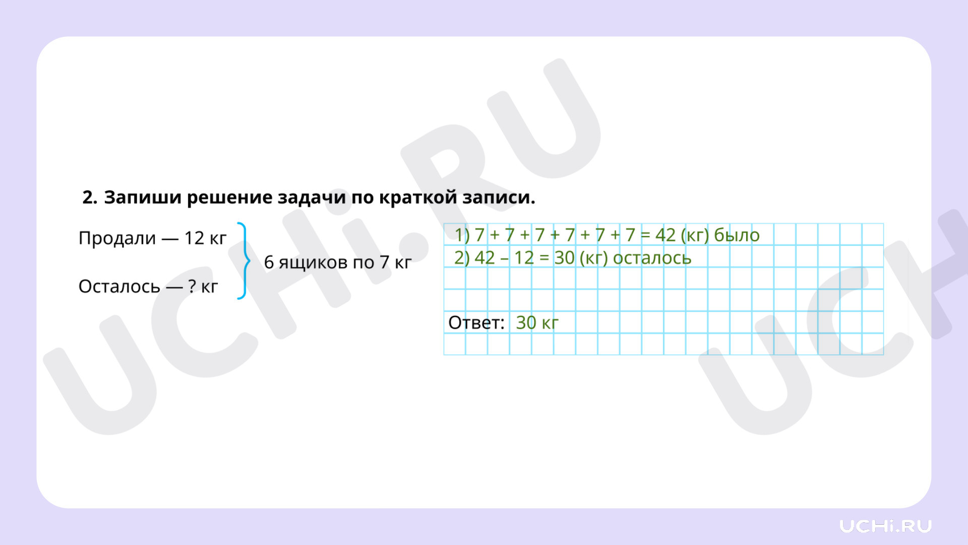 Математика для 4 четверти 2 класса. ЭОР | Подготовка к уроку от Учи.ру